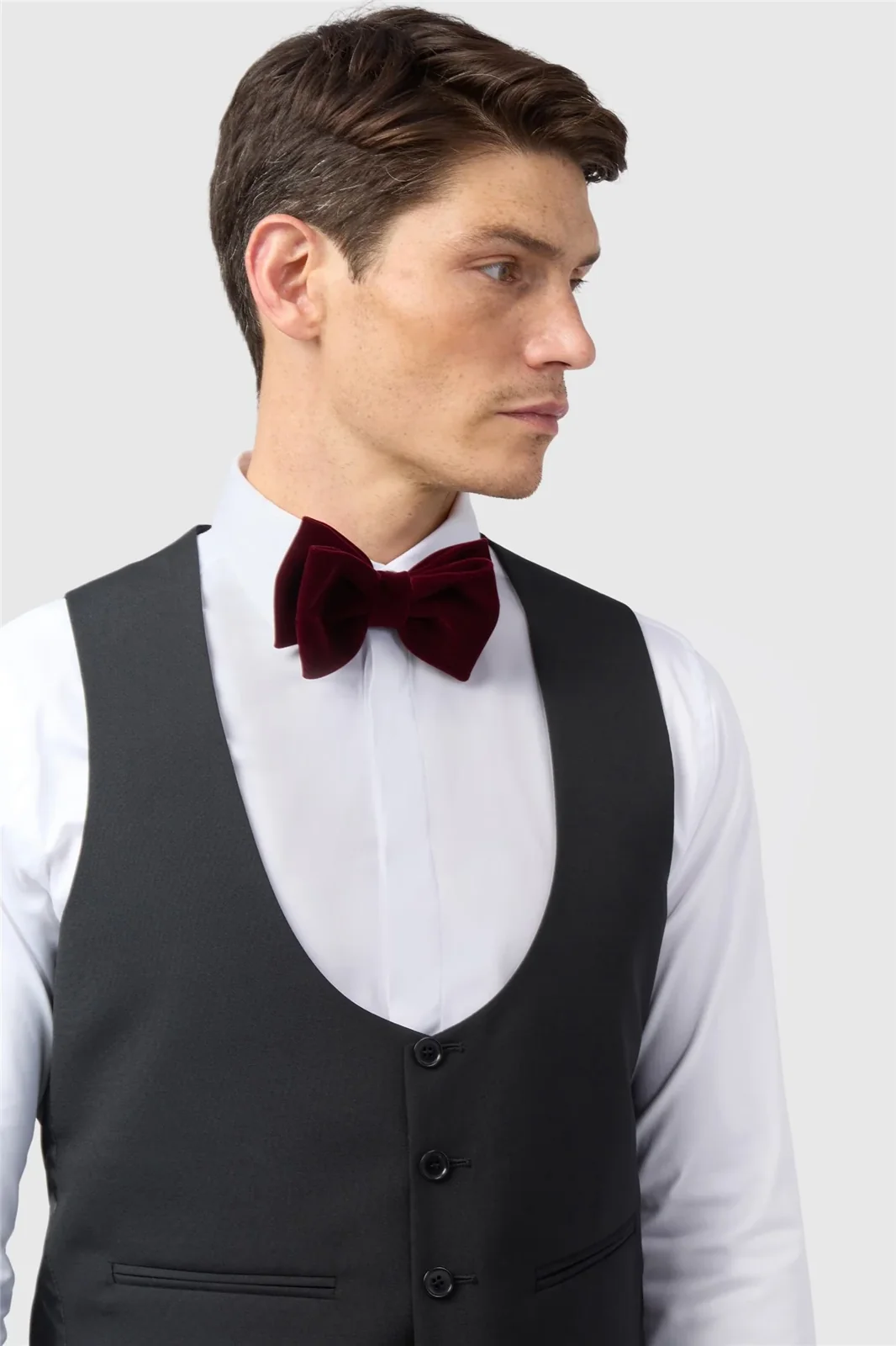 Alexandre Slim Fit Ellerton Black Waistcoat thumbnail 3