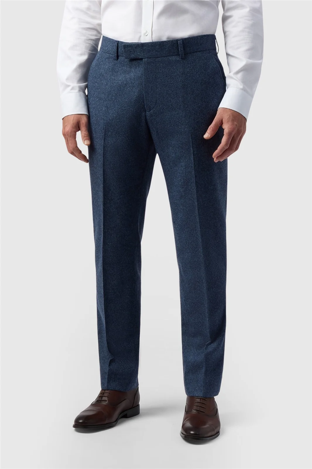 Alexandre Tailored Fit Blue Donegal Trouser primary image