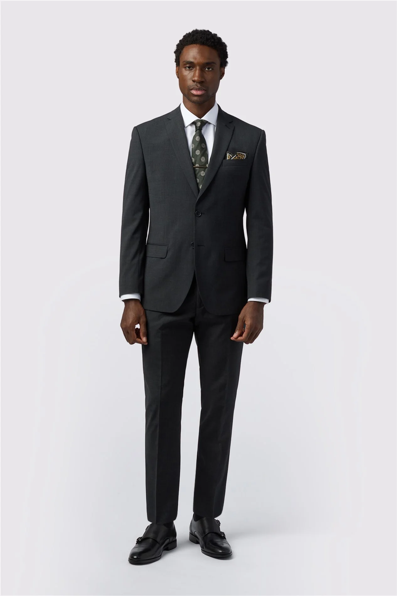 Alexandre Tailored Fit Grey Donegal Jacket thumbnail 3