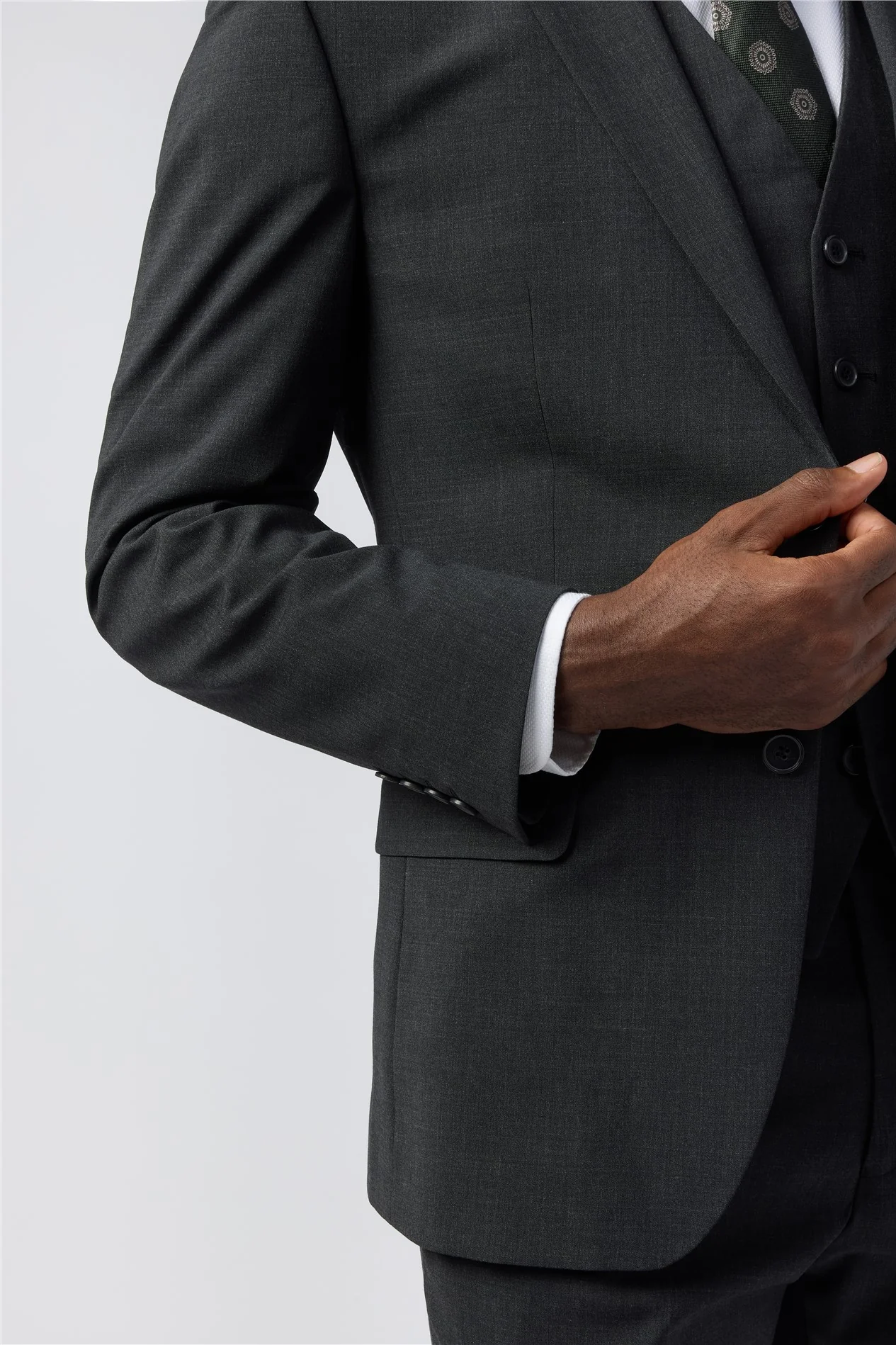 Alexandre Tailored Fit Grey Donegal Jacket thumbnail 5