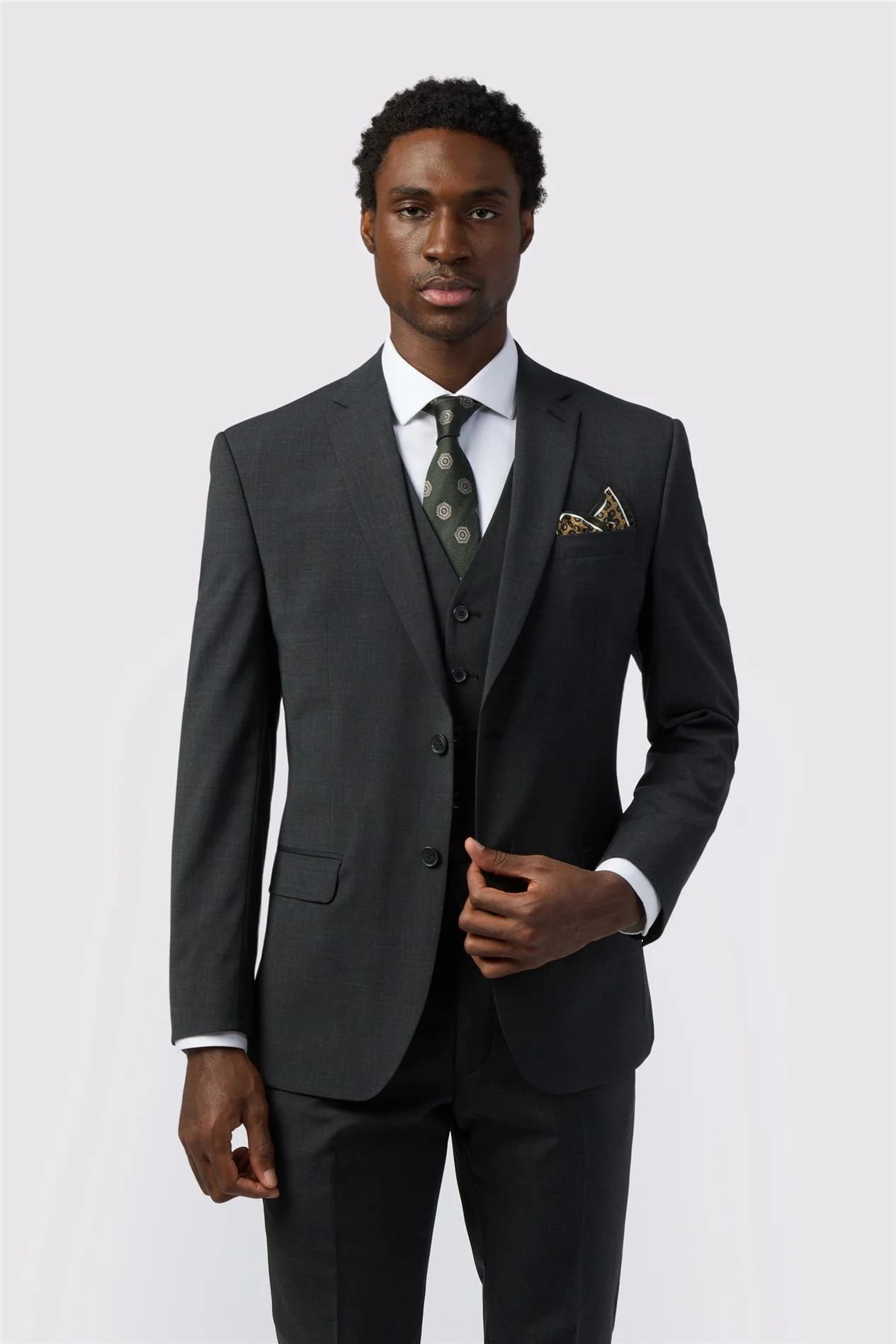 Alexandre Tailored Fit Grey Donegal Jacket primary image