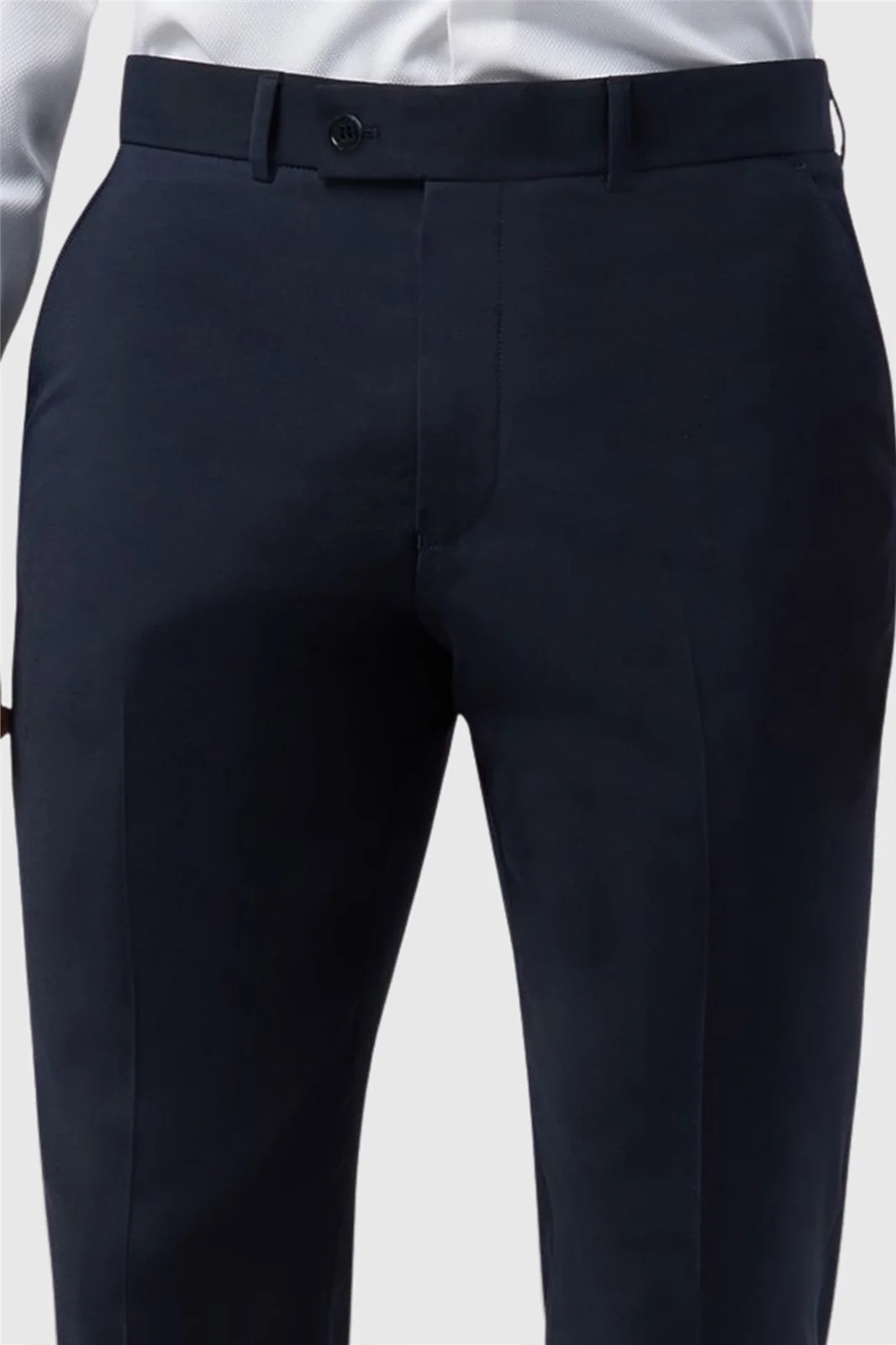 Alexandre Tailored Fit Navy Wool Blend Stretch Trouser thumbnail 2