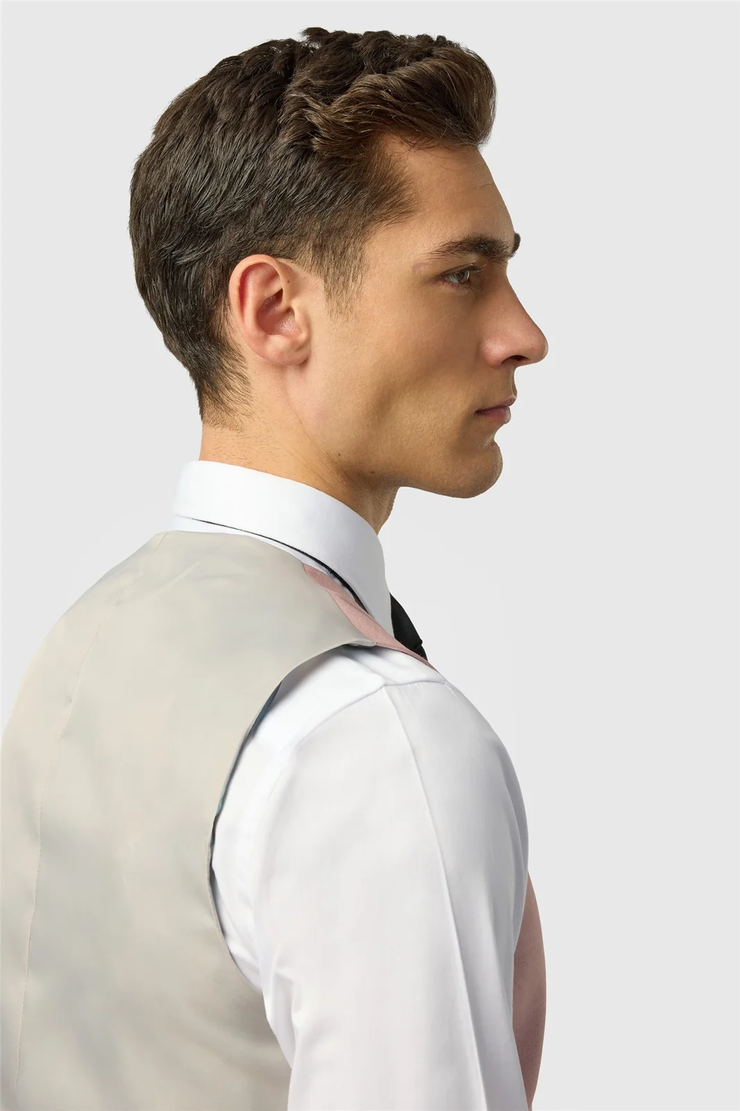 Antique Rogue Blake Pink Plain Waistcoat thumbnail 2