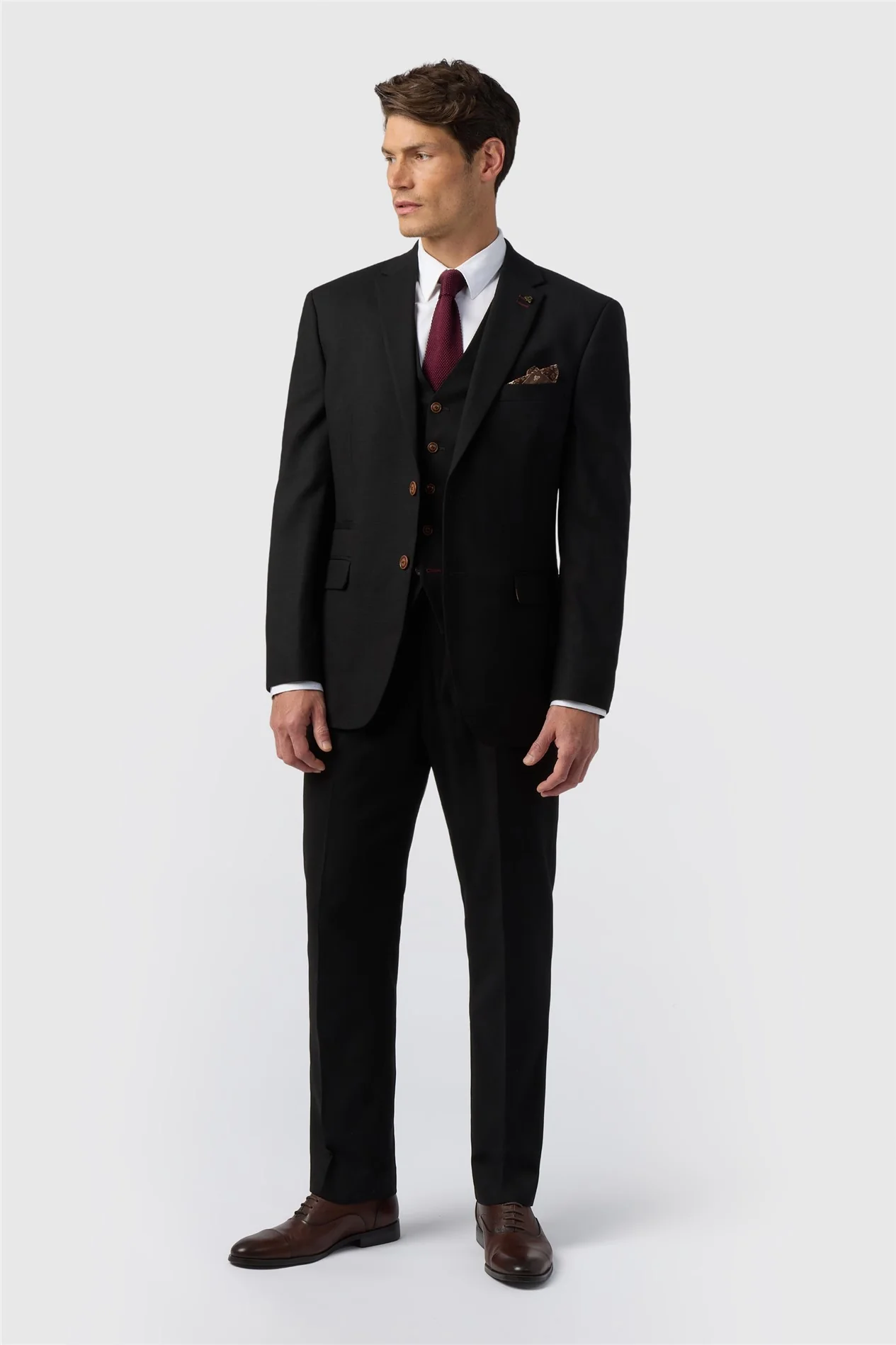 Antique Rogue Regular Fit Black Texture Stretch Jacket thumbnail 2