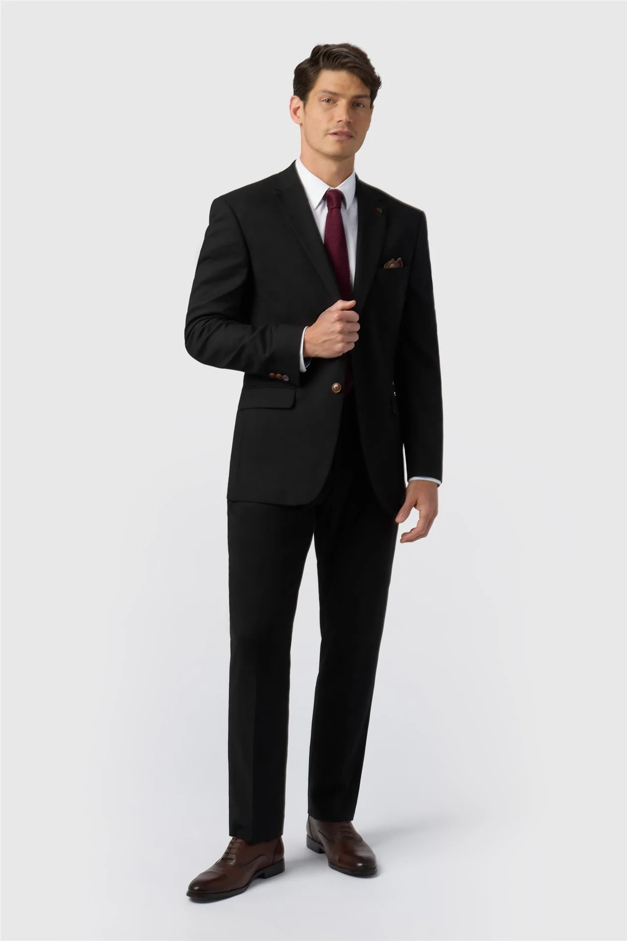 Antique Rogue Regular Fit Black Texture Stretch Jacket thumbnail 3