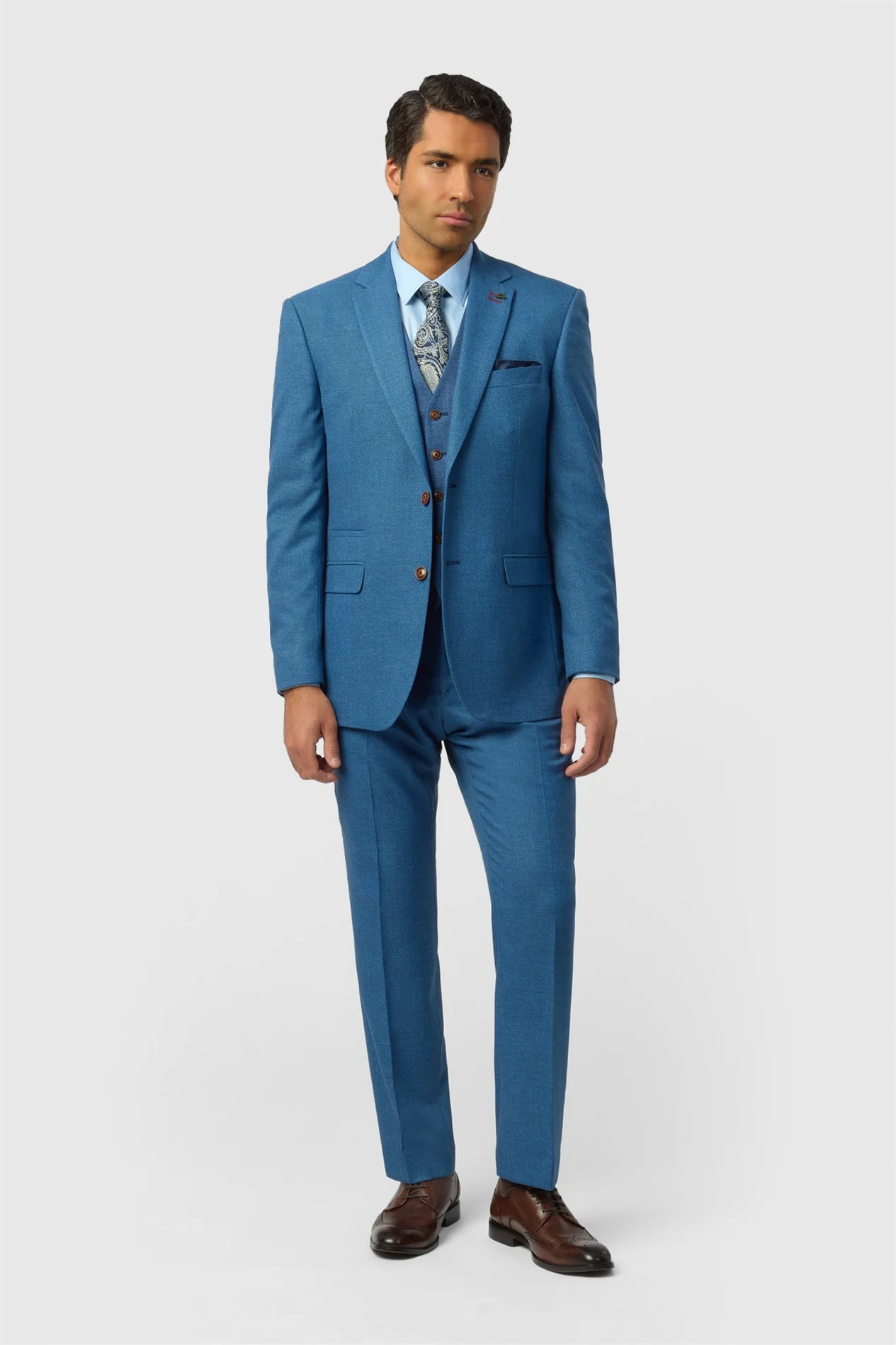 Antique Rogue Regular Fit Blake Blue Texture Jacket thumbnail 2