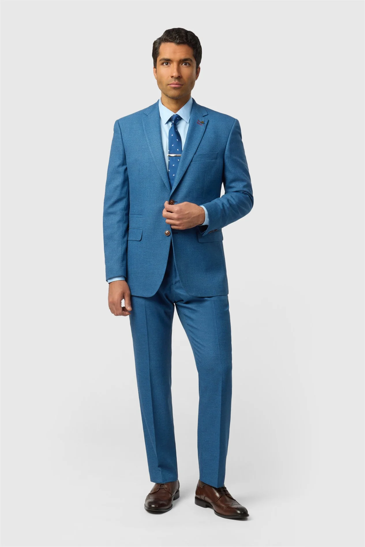 Antique Rogue Regular Fit Blake Blue Texture Jacket thumbnail 3