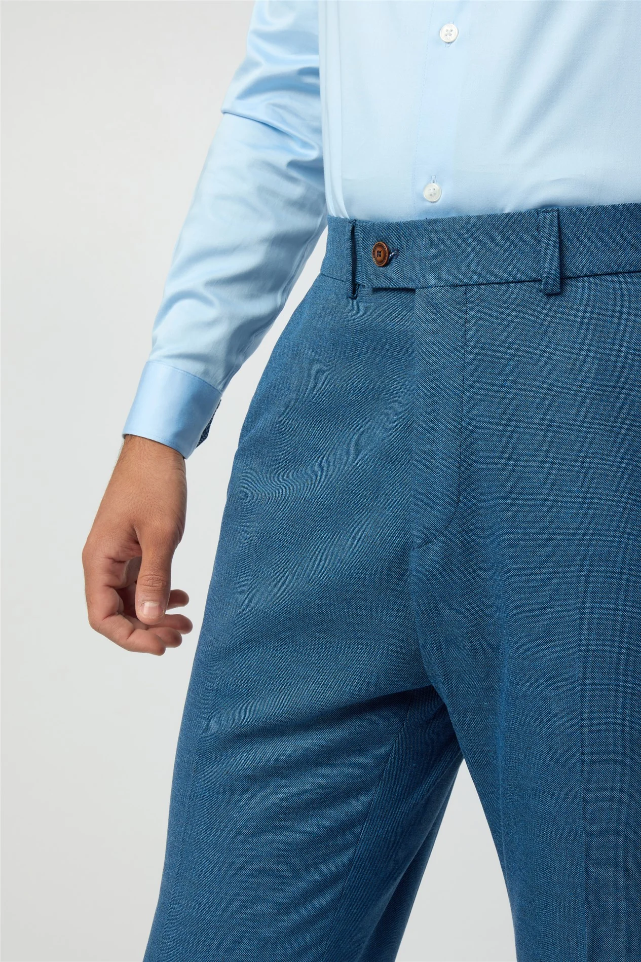 Antique Rogue Regular Fit Blake Blue Texture Trouser thumbnail 2