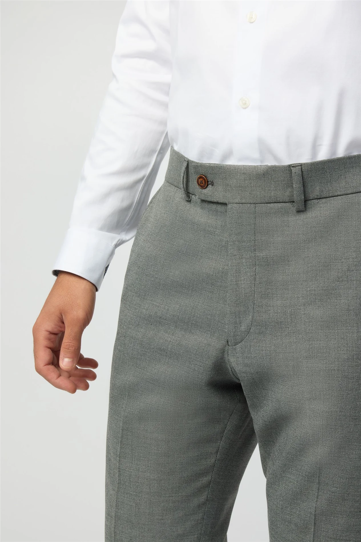 Antique Rogue Regular Fit Blake Grey Texture Trouser thumbnail 2