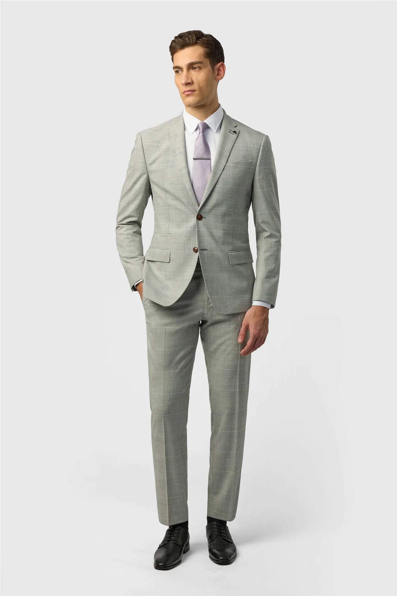 Antique Rogue Slim Fit Astor Monochrome Check Jacket thumbnail 3