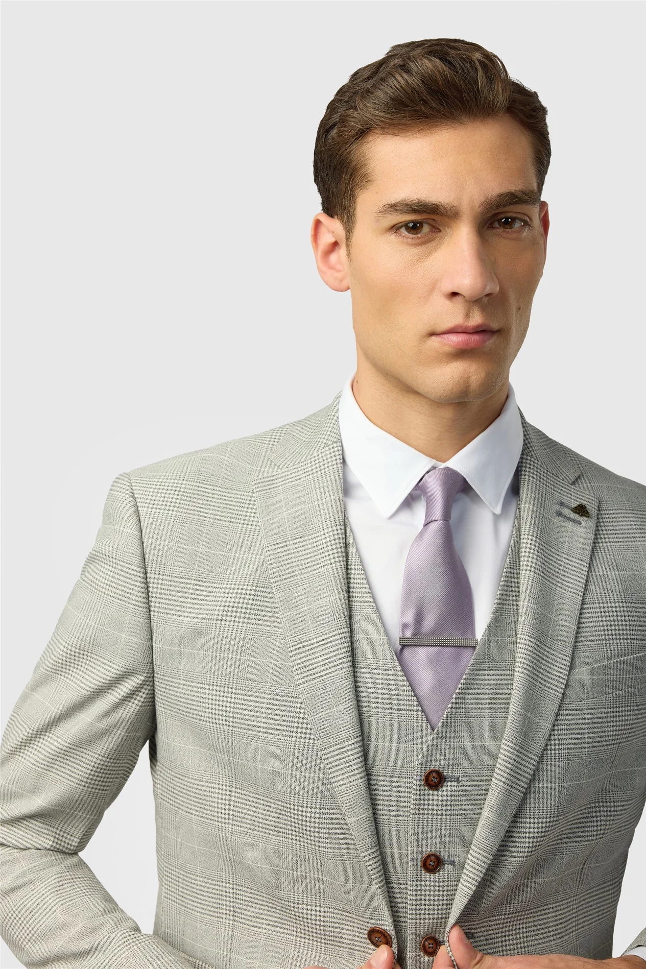 Antique Rogue Slim Fit Astor Monochrome Check Jacket thumbnail 4