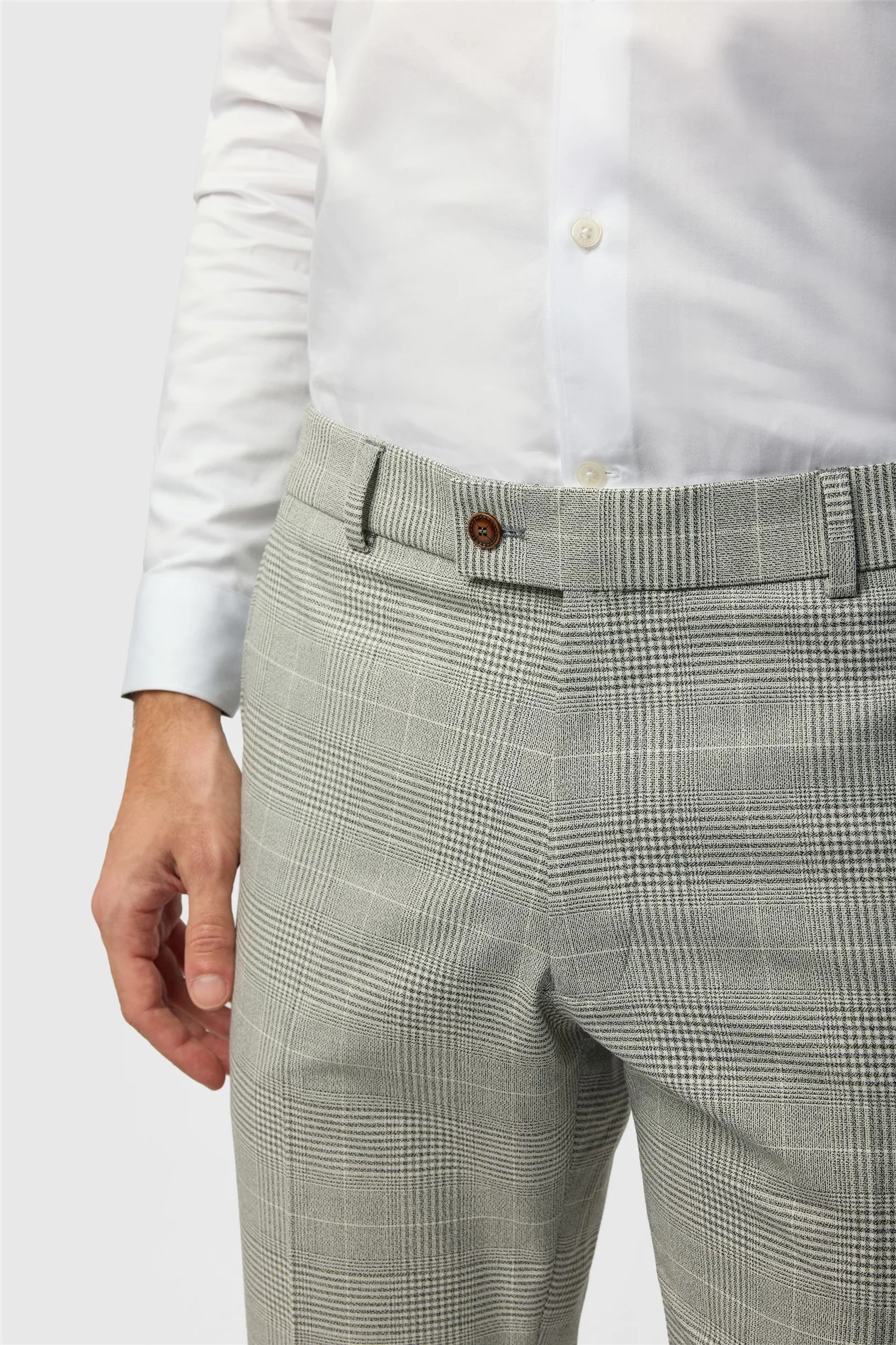 Antique Rogue Slim Fit Astor Monochrome Check Trouser thumbnail 2