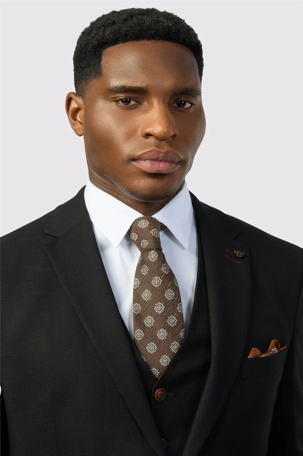Antique Rogue Slim Fit Black Texture Stretch Jacket thumbnail 4