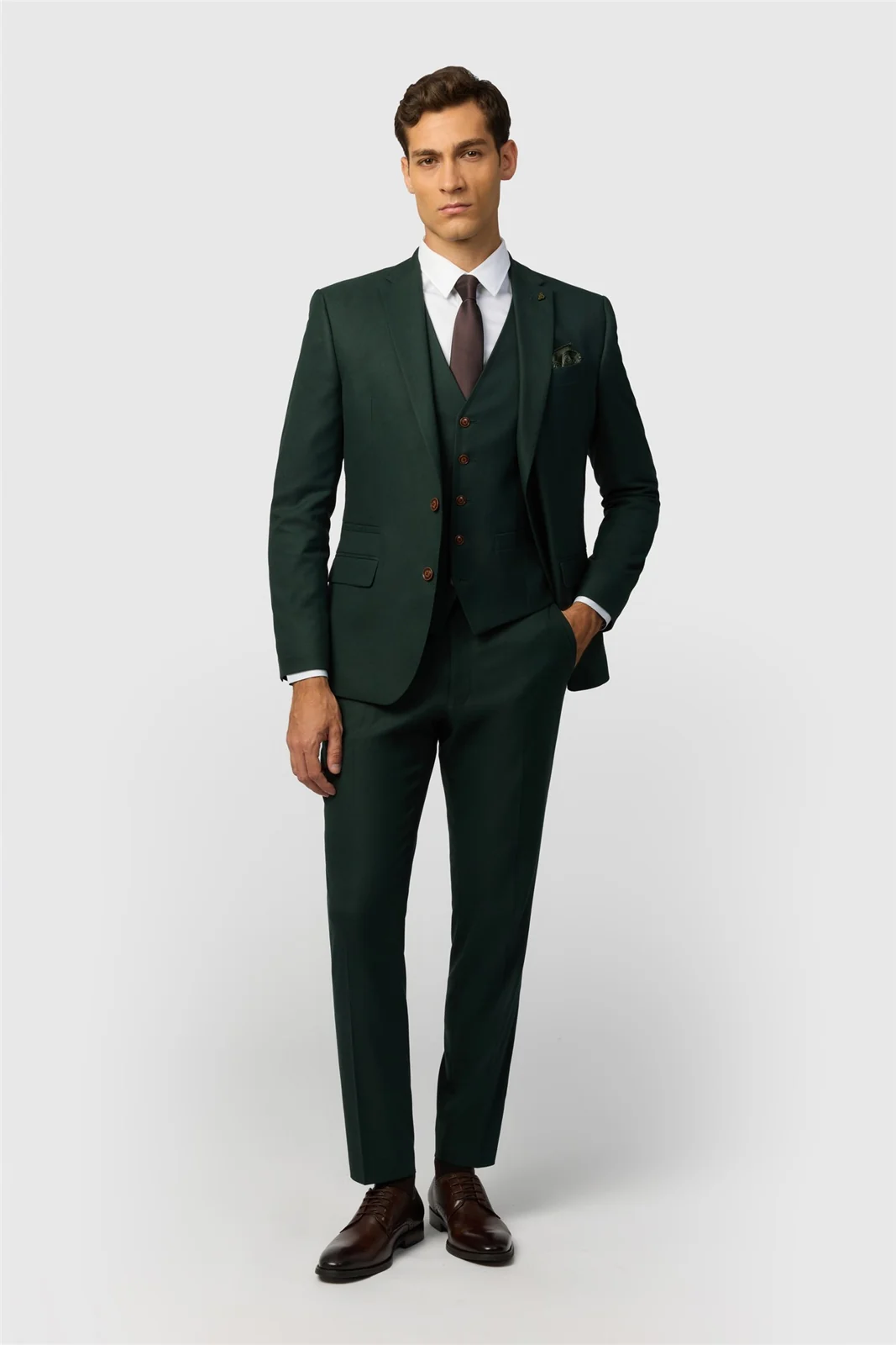 Antique Rogue Slim Fit Blake Deep Green Jacket thumbnail 2
