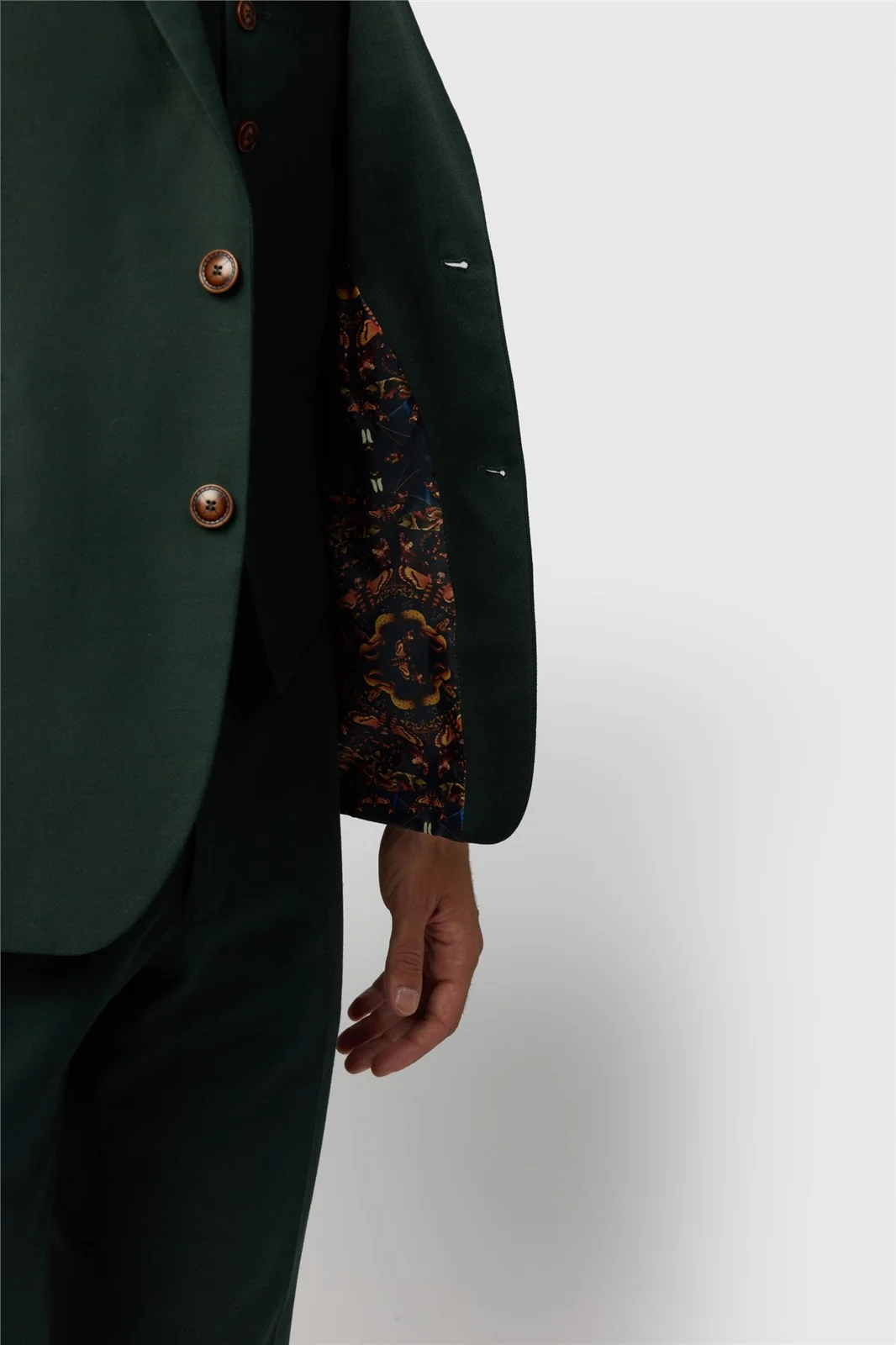 Antique Rogue Slim Fit Blake Deep Green Jacket thumbnail 5