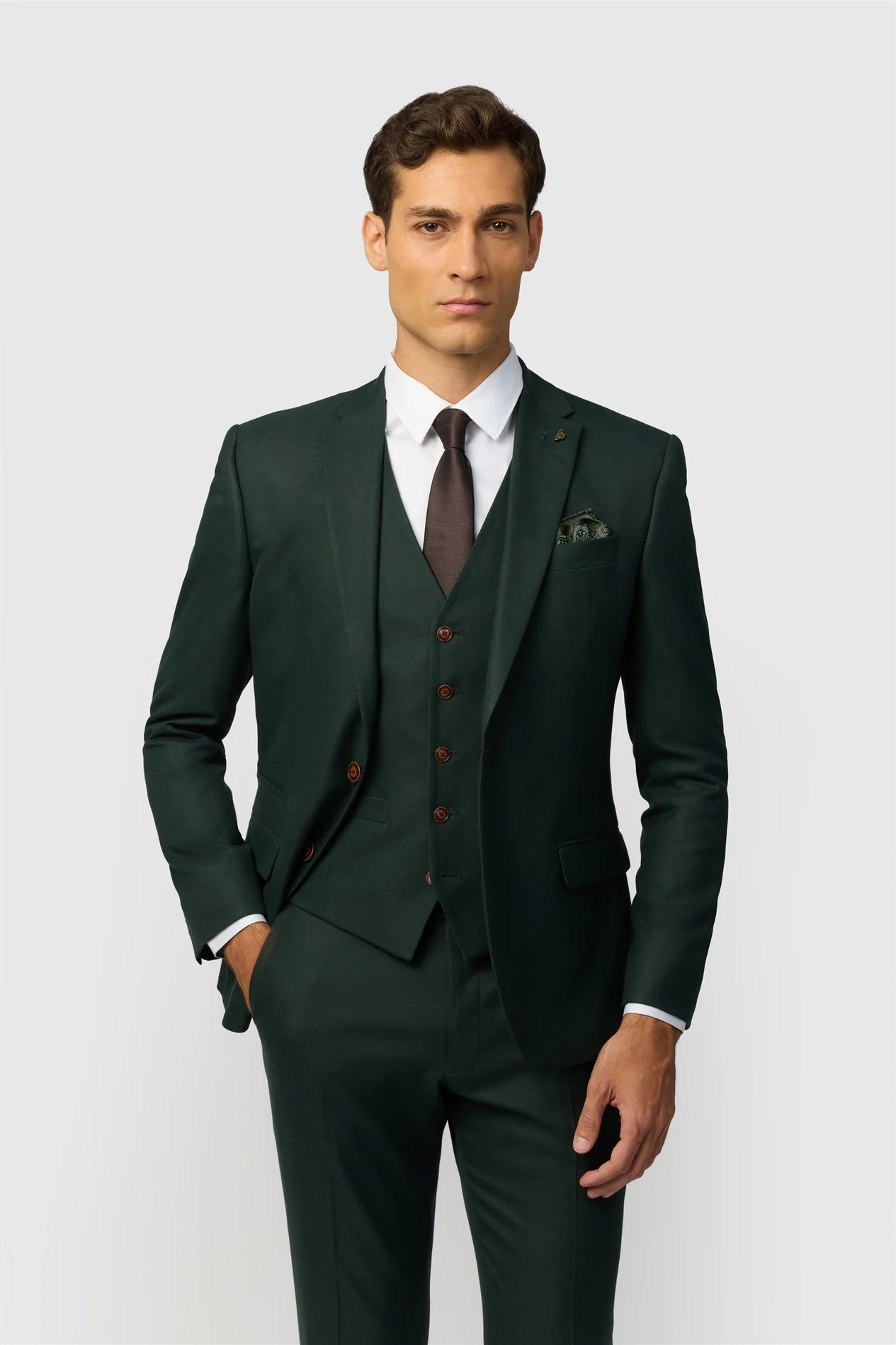 Antique Rogue Slim Fit Blake Deep Green Jacket