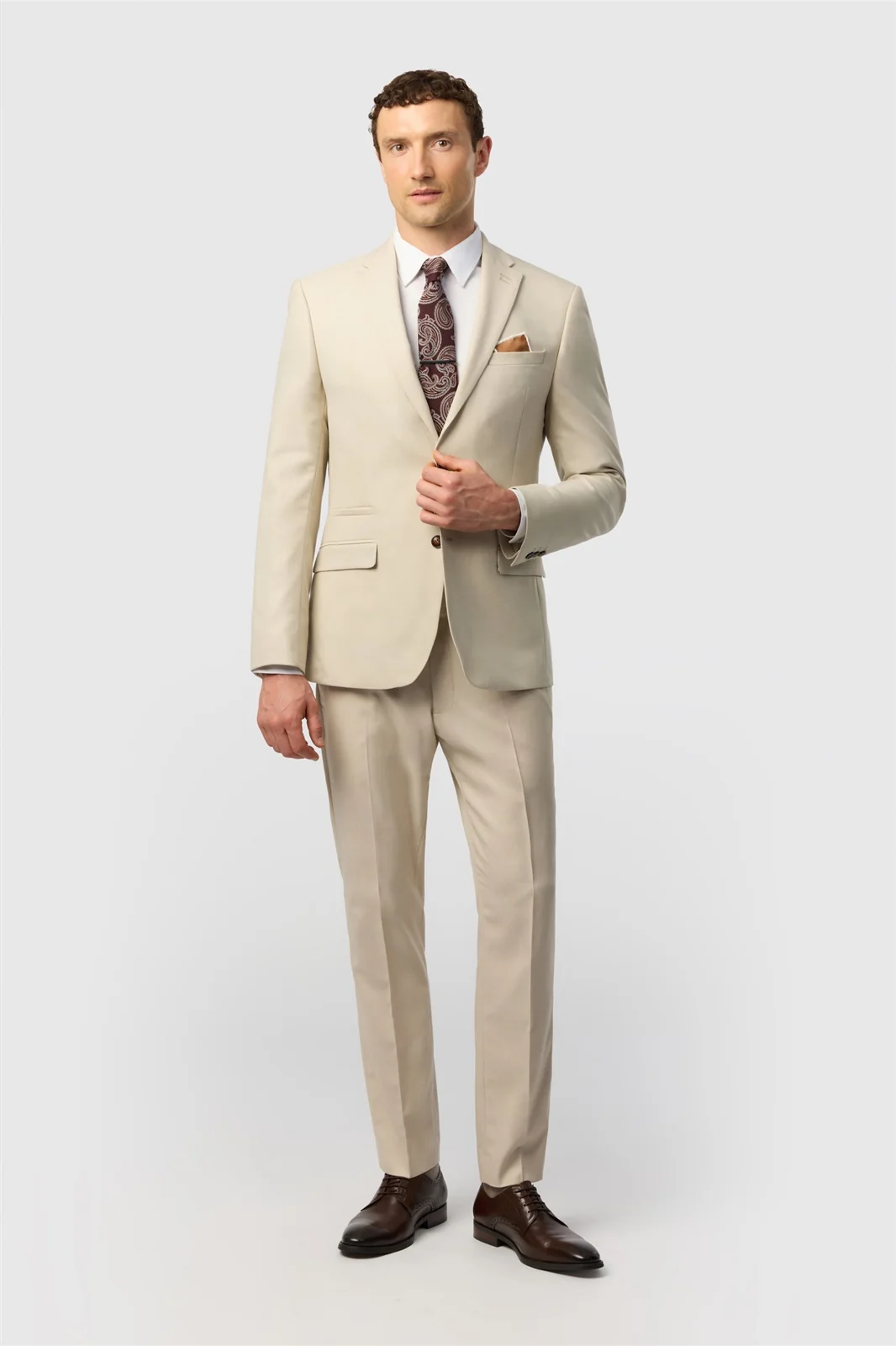 Antique Rogue Slim Fit Blake Ecru Jacket thumbnail 3