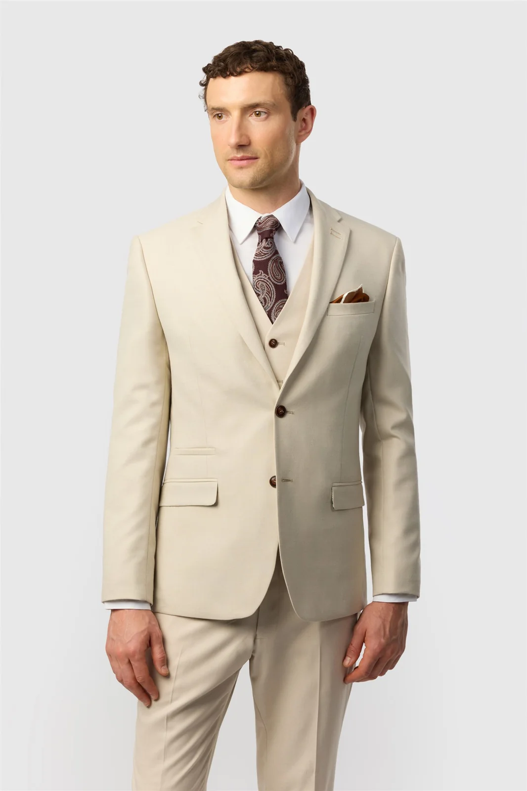 Antique Rogue Slim Fit Blake Ecru Jacket primary image
