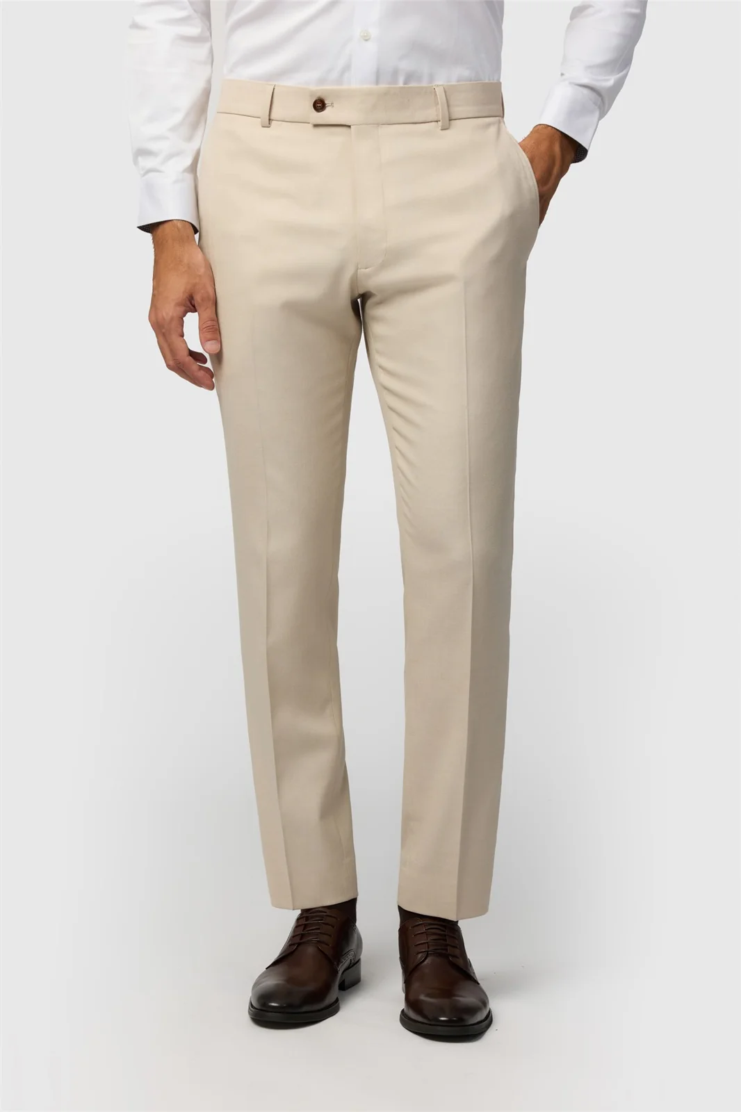 Antique Rogue Slim Fit Blake Ecru Texture Trouser primary image