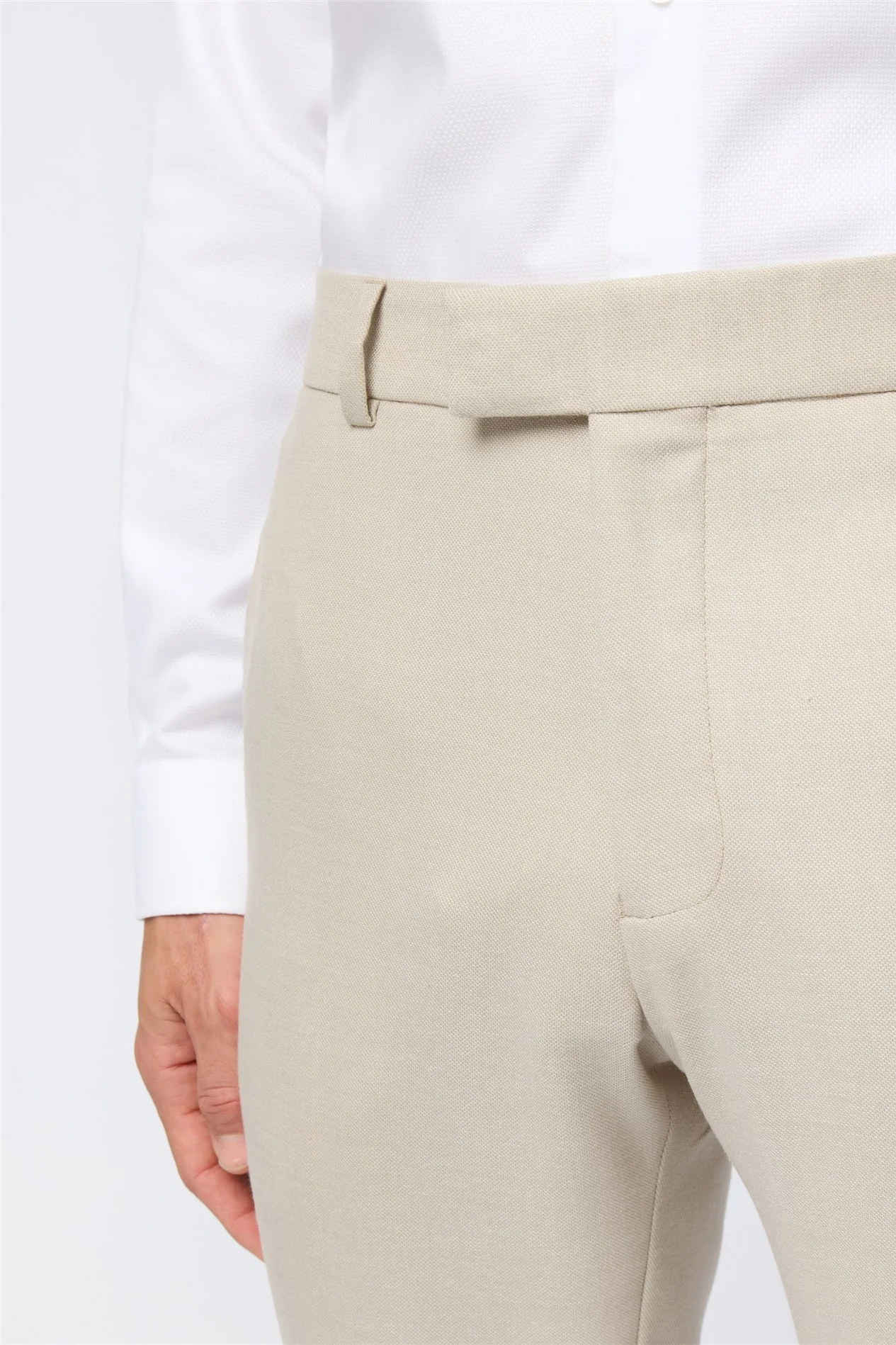 Antique Rogue Slim Fit Blake Ecru Trousers thumbnail 2