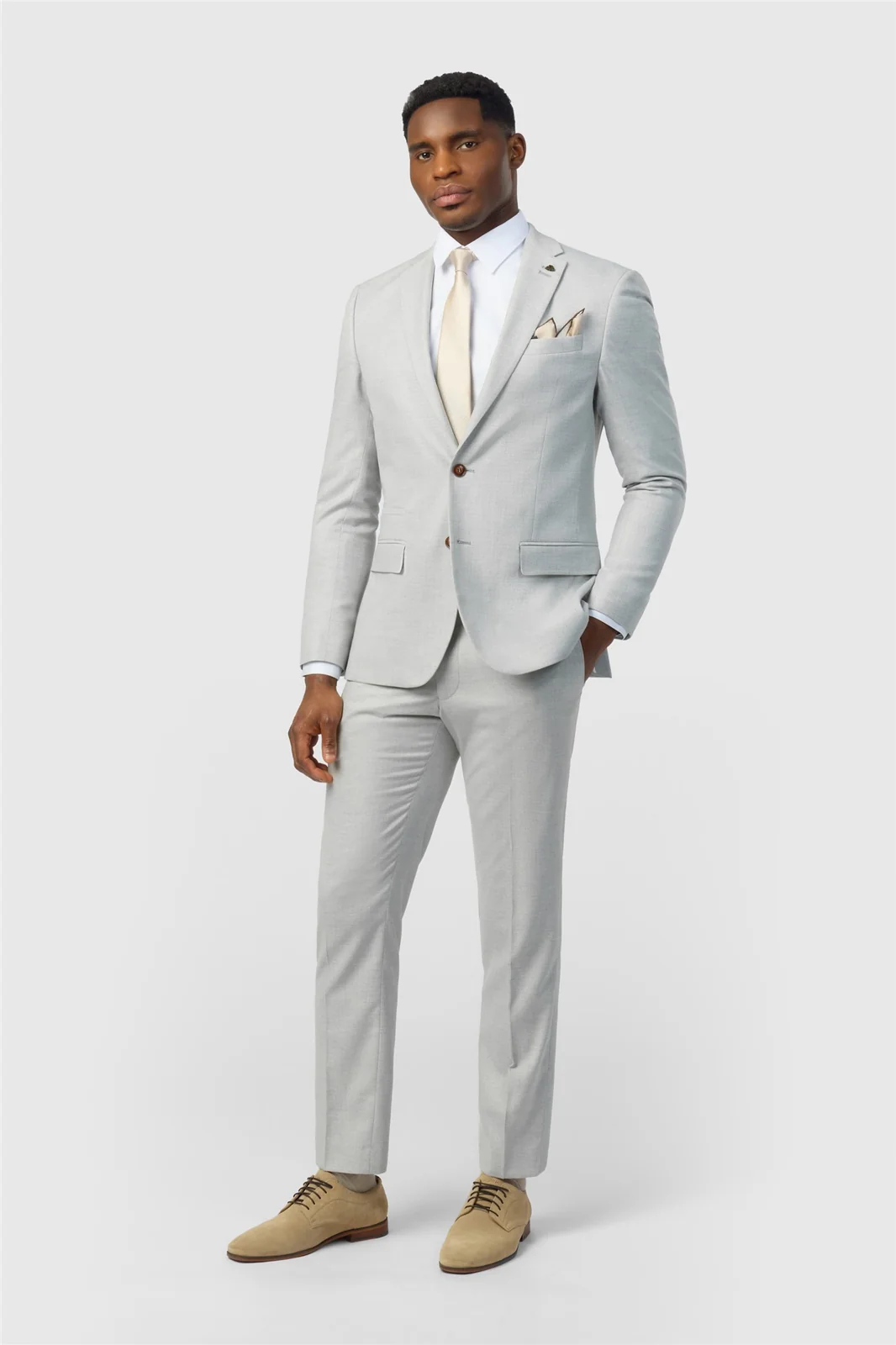 Antique Rogue Slim Fit Blake Grey Texture Jacket thumbnail 3