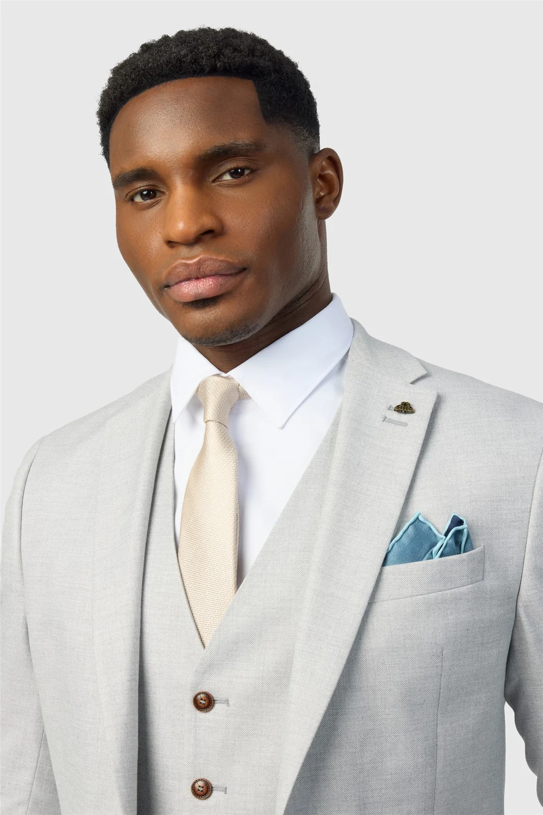 Antique Rogue Slim Fit Blake Grey Texture Jacket thumbnail 4