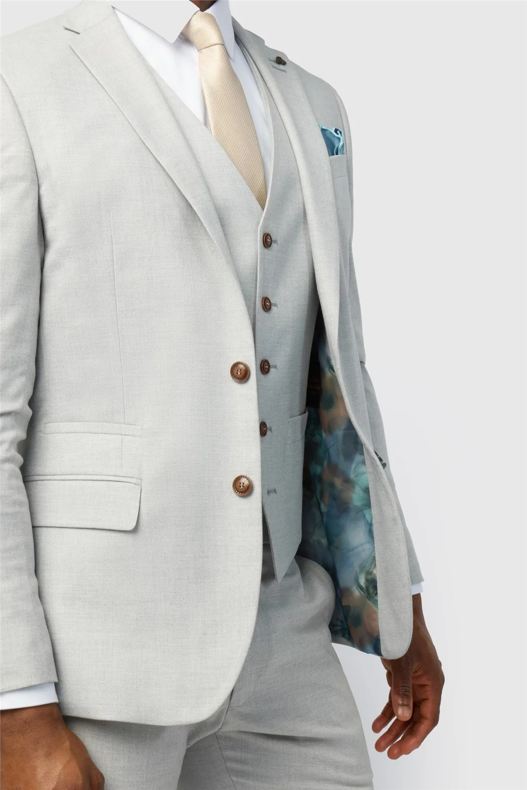 Antique Rogue Slim Fit Blake Grey Texture Jacket thumbnail 5