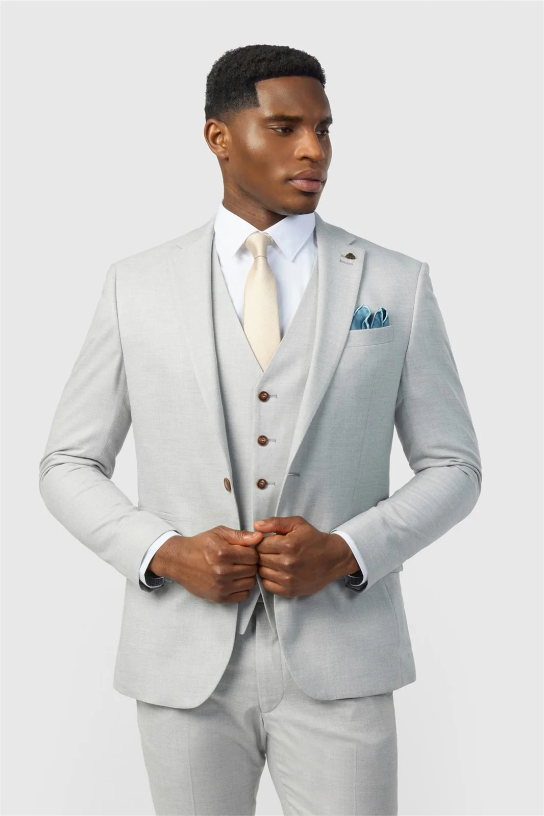 Antique Rogue Slim Fit Blake Grey Texture Jacket primary image