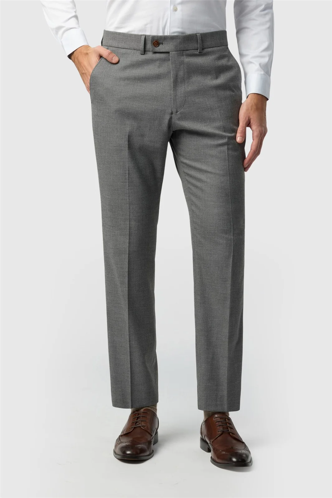 Antique Rogue Slim Fit Blake Grey Texture Trouser primary image
