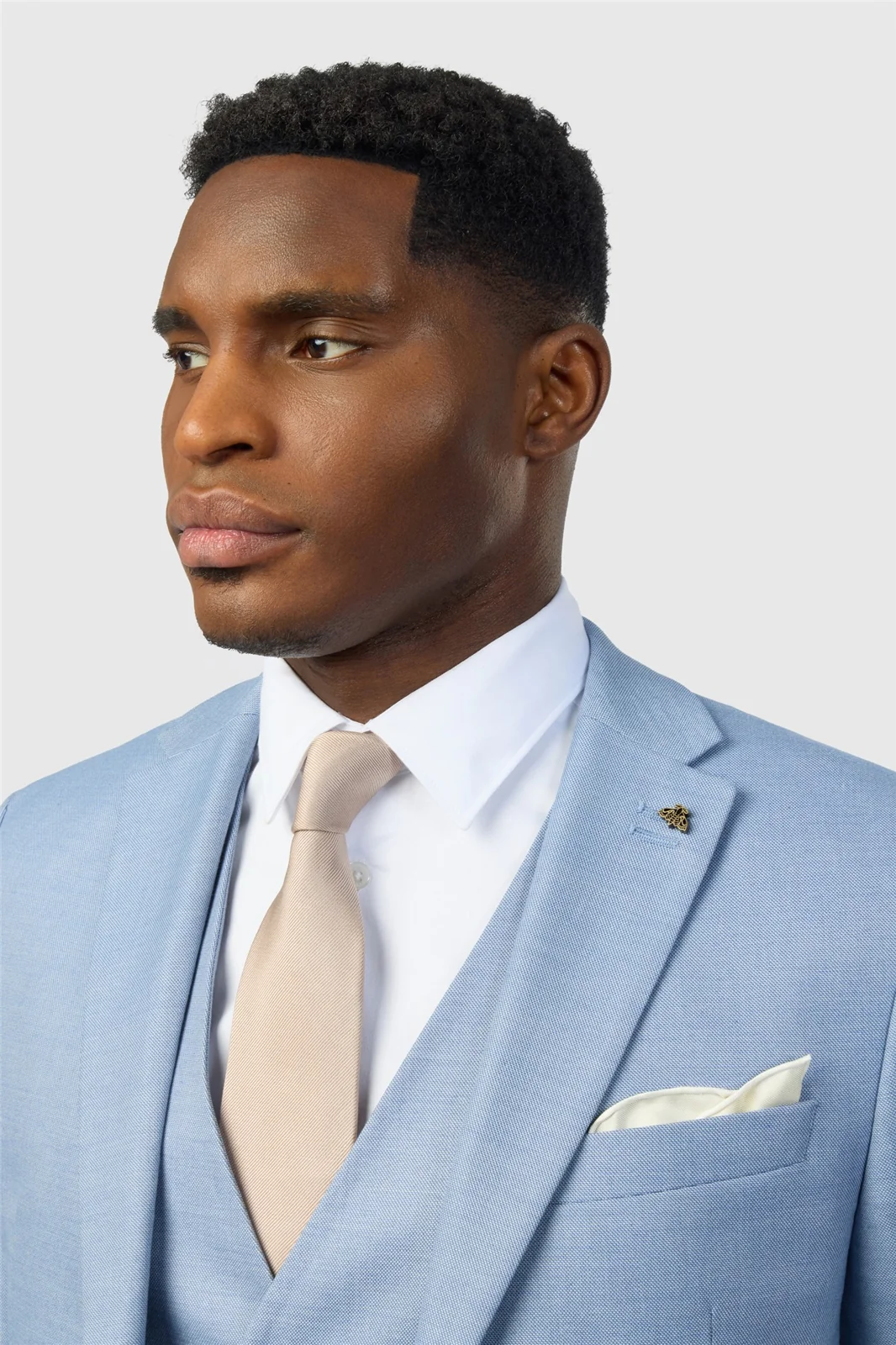 Antique Rogue Slim Fit Blake Pale Blue Texture Jacket thumbnail 4