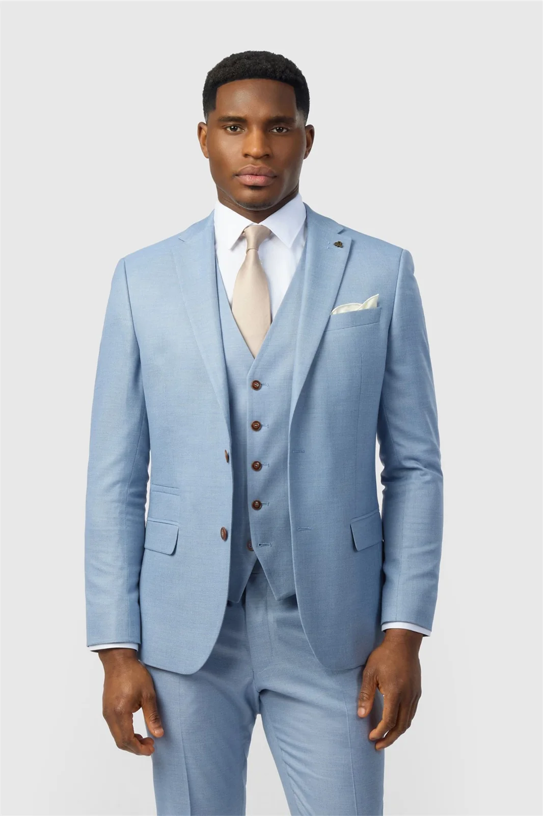 Antique Rogue Slim Fit Blake Pale Blue Texture Jacket primary image
