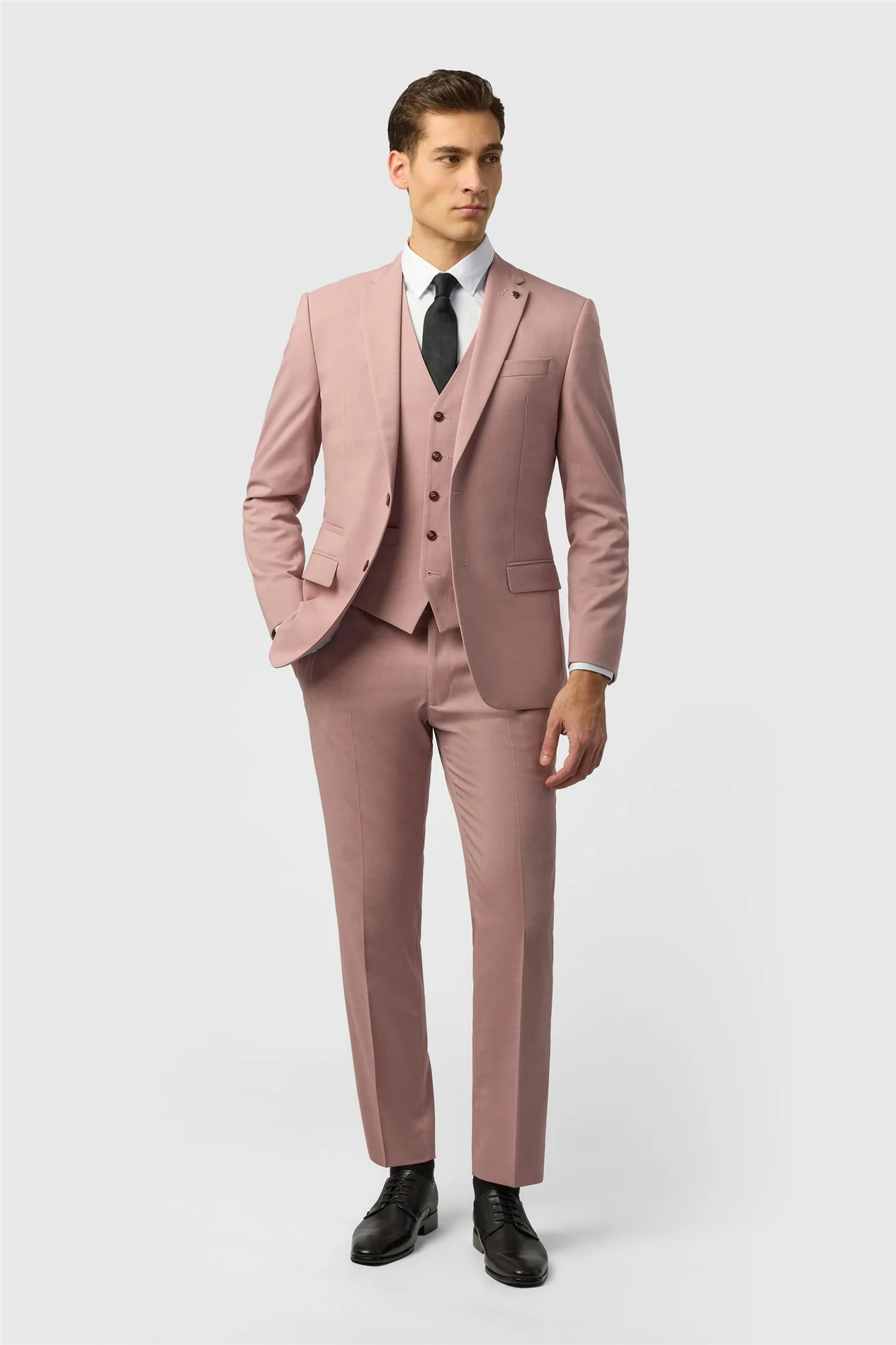 Antique Rogue Slim Fit Blake Pink Plain Jacket thumbnail 2