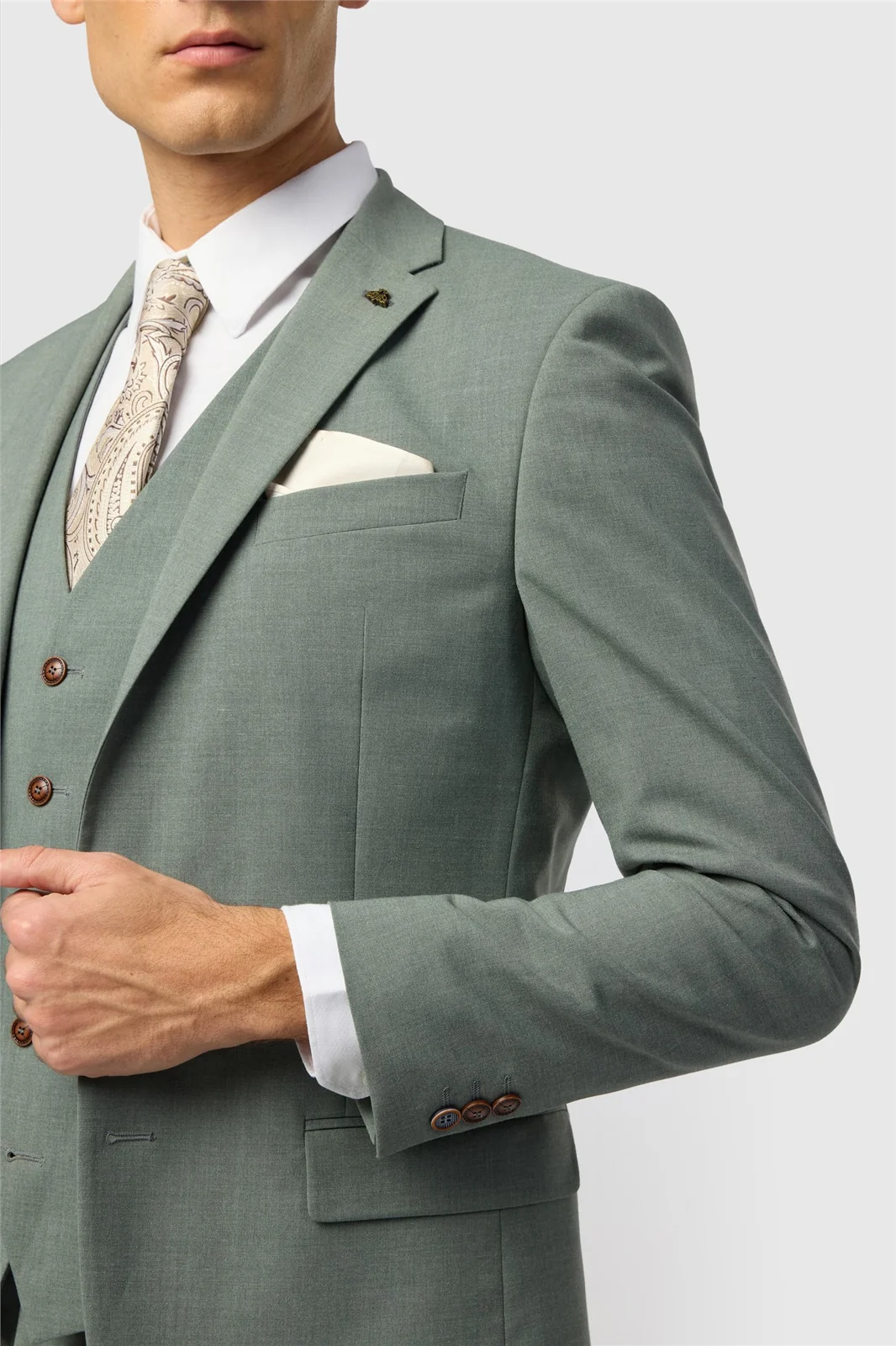 Antique Rogue Slim Fit Blake Sage Texture Jacket thumbnail 4