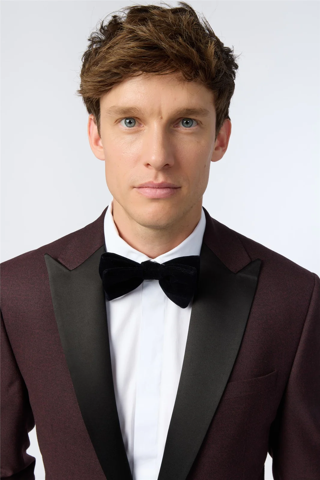 Antique Rogue Slim Fit Burgundy Texture Jacket thumbnail 4