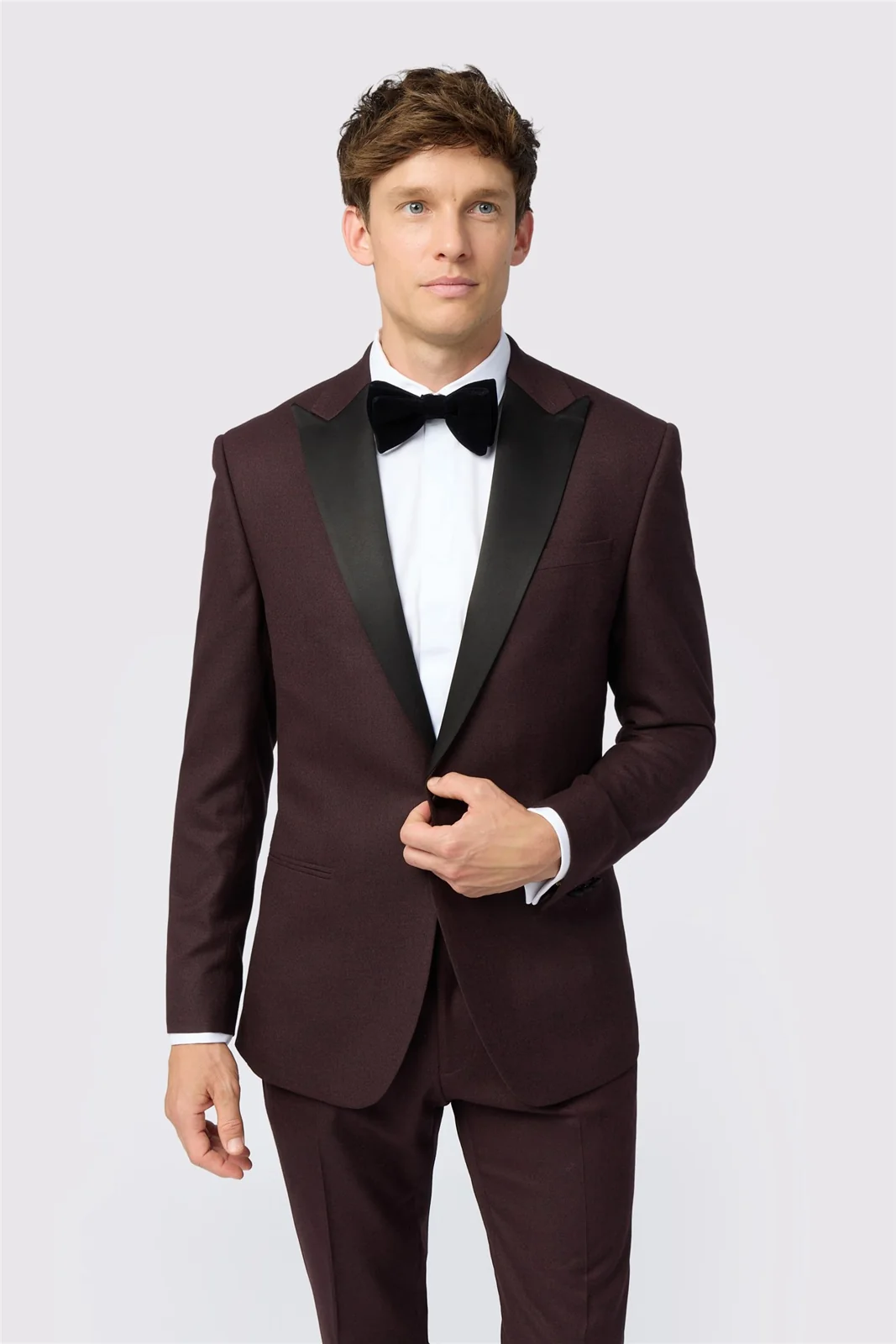 Antique Rogue Slim Fit Burgundy Texture Jacket primary image