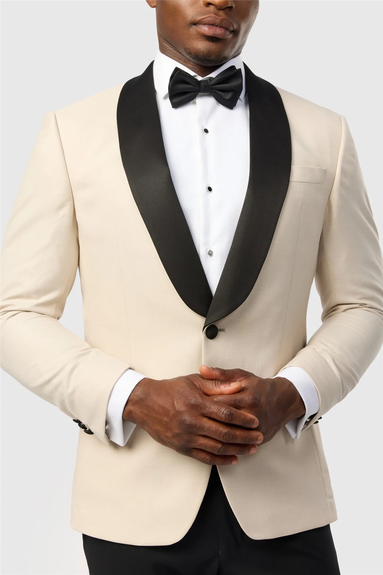 Antique Rogue Slim Fit Ecru Texture Dresswear Jacket thumbnail 3
