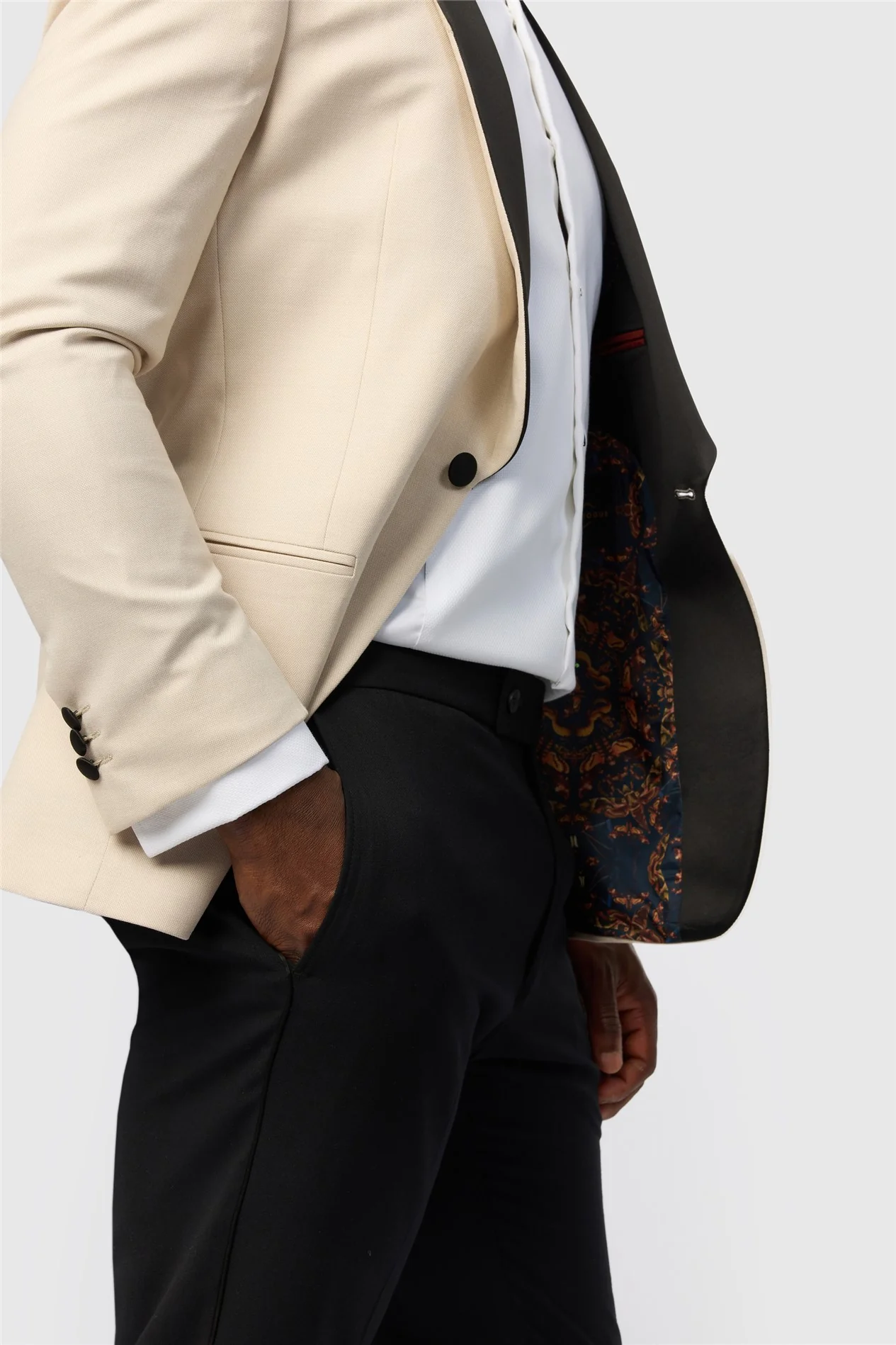 Antique Rogue Slim Fit Ecru Texture Dresswear Jacket thumbnail 4