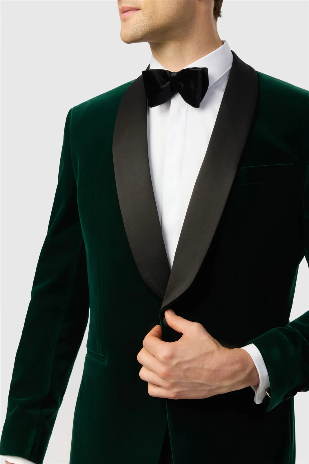 Antique Rogue Slim Fit Franklin Emerald Velvet Blazer thumbnail 5