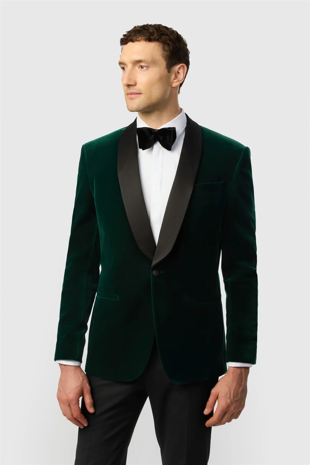 Antique Rogue Slim Fit Franklin Emerald Velvet Blazer
