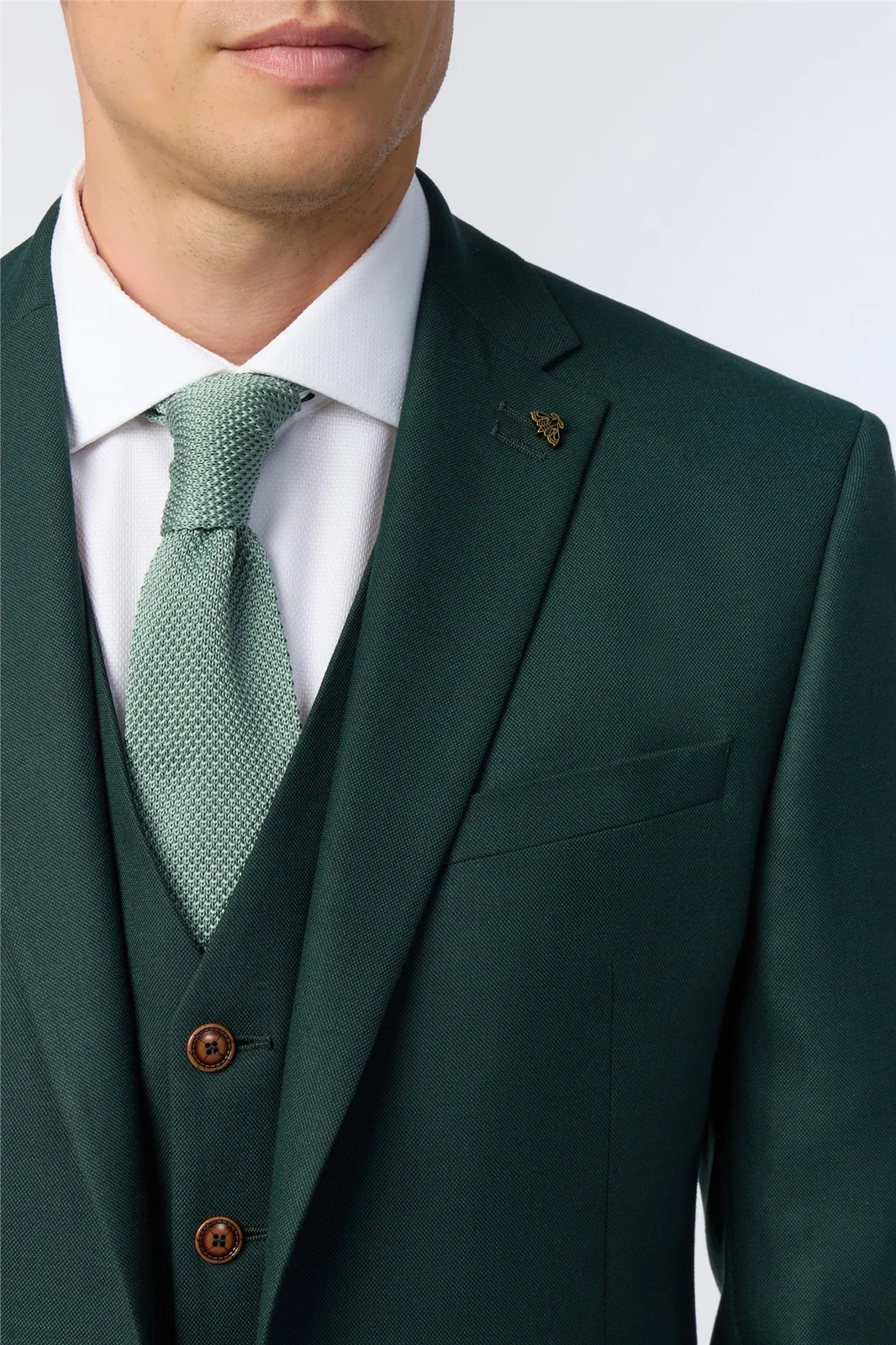 Antique Rogue Slim Fit Green Texture Jacket thumbnail 5