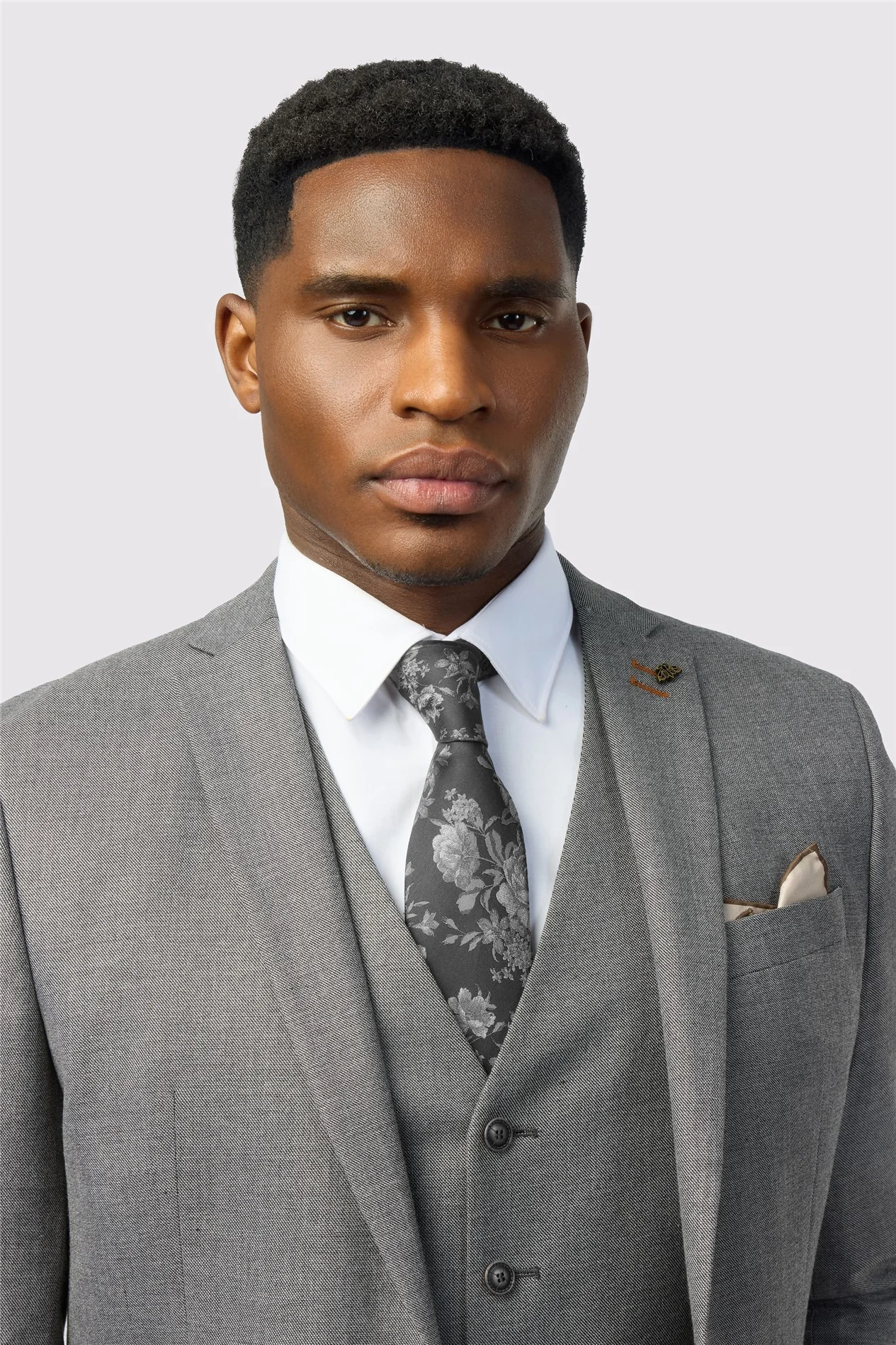 Antique Rogue Slim Fit Grey Texture Stretch Jacket thumbnail 4