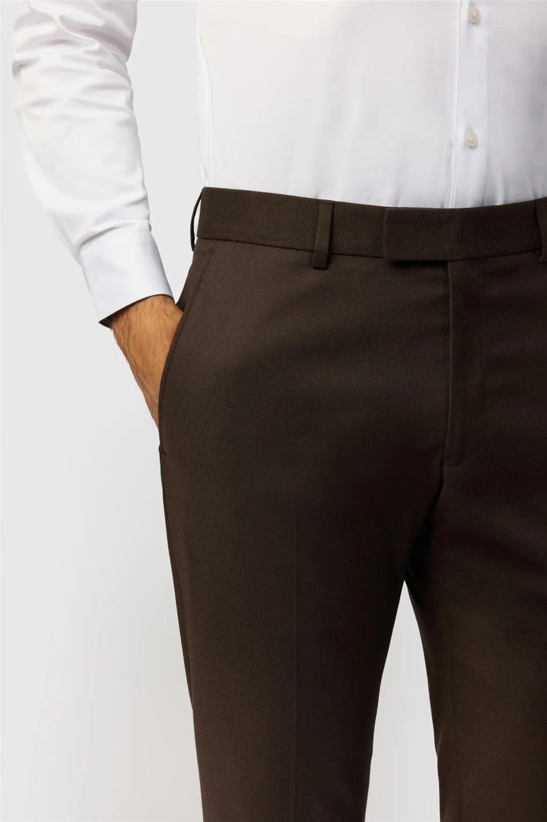 Antique Rogue Slim Fit Harley Chocolate Flannel Trouser thumbnail 2
