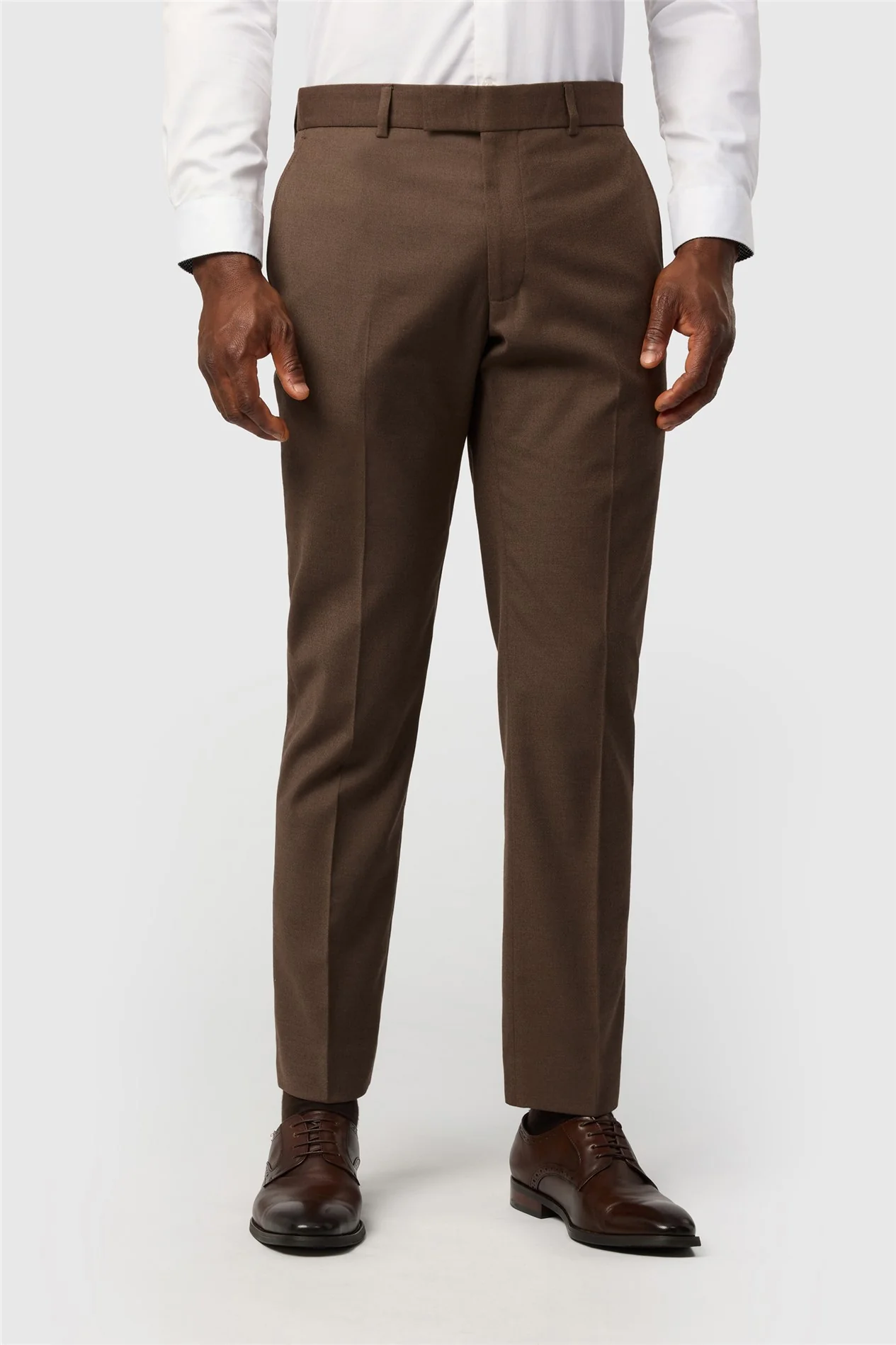 Antique Rogue Slim Fit Harley Flannel Chestnut Trouser primary image