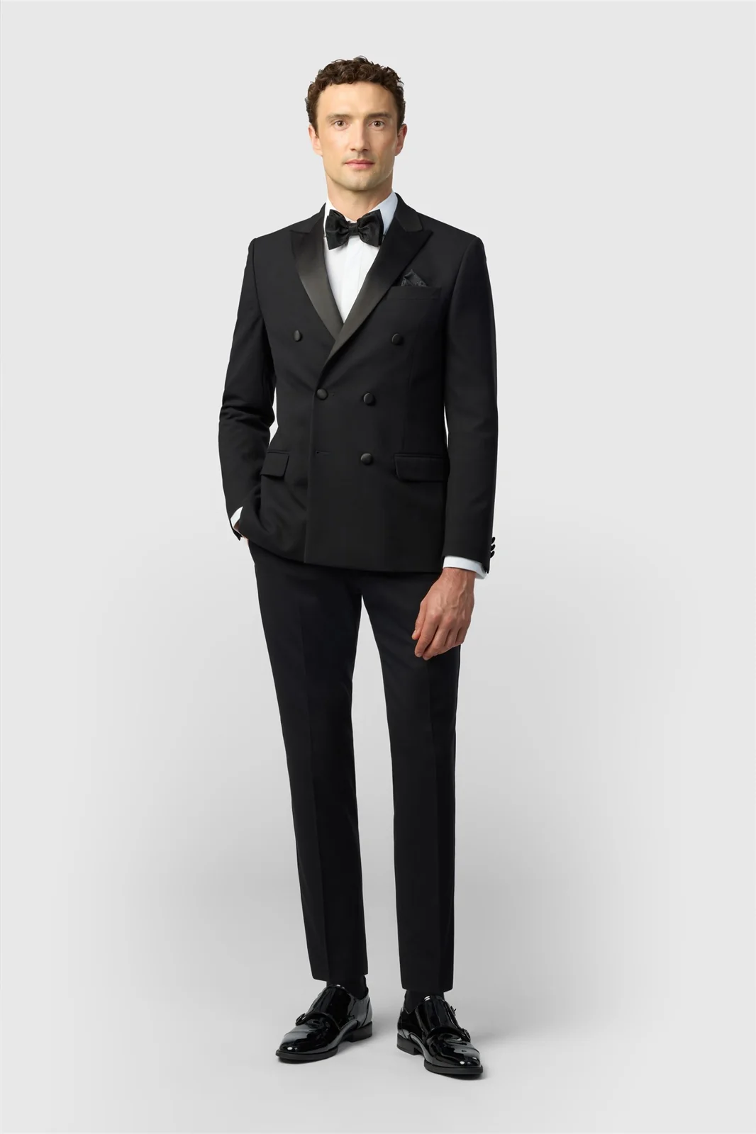Antique Rogue Slim Fit Huxley Double Breasted Tuxedo Jacket thumbnail 2