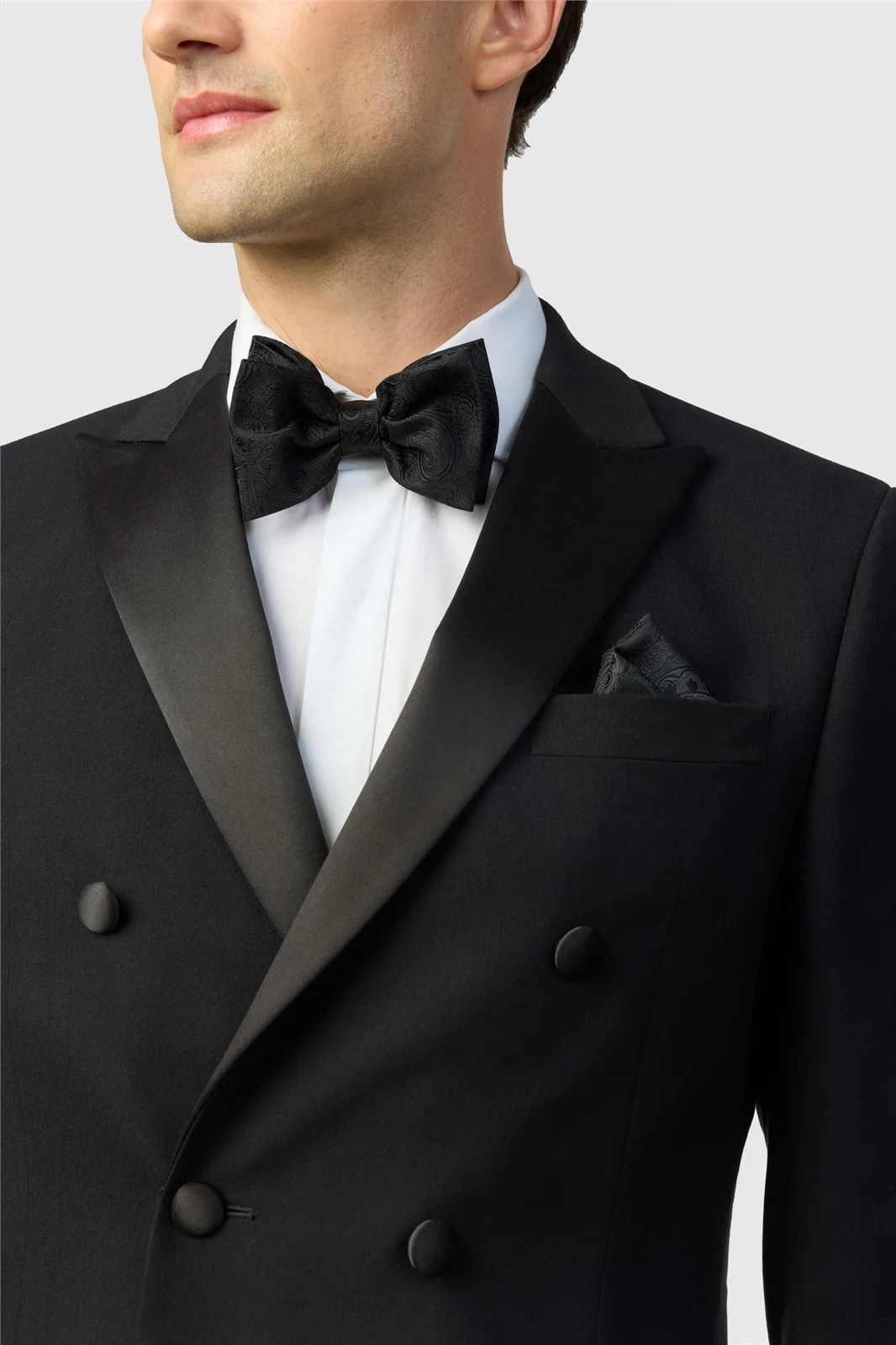 Antique Rogue Slim Fit Huxley Double Breasted Tuxedo Jacket thumbnail 3