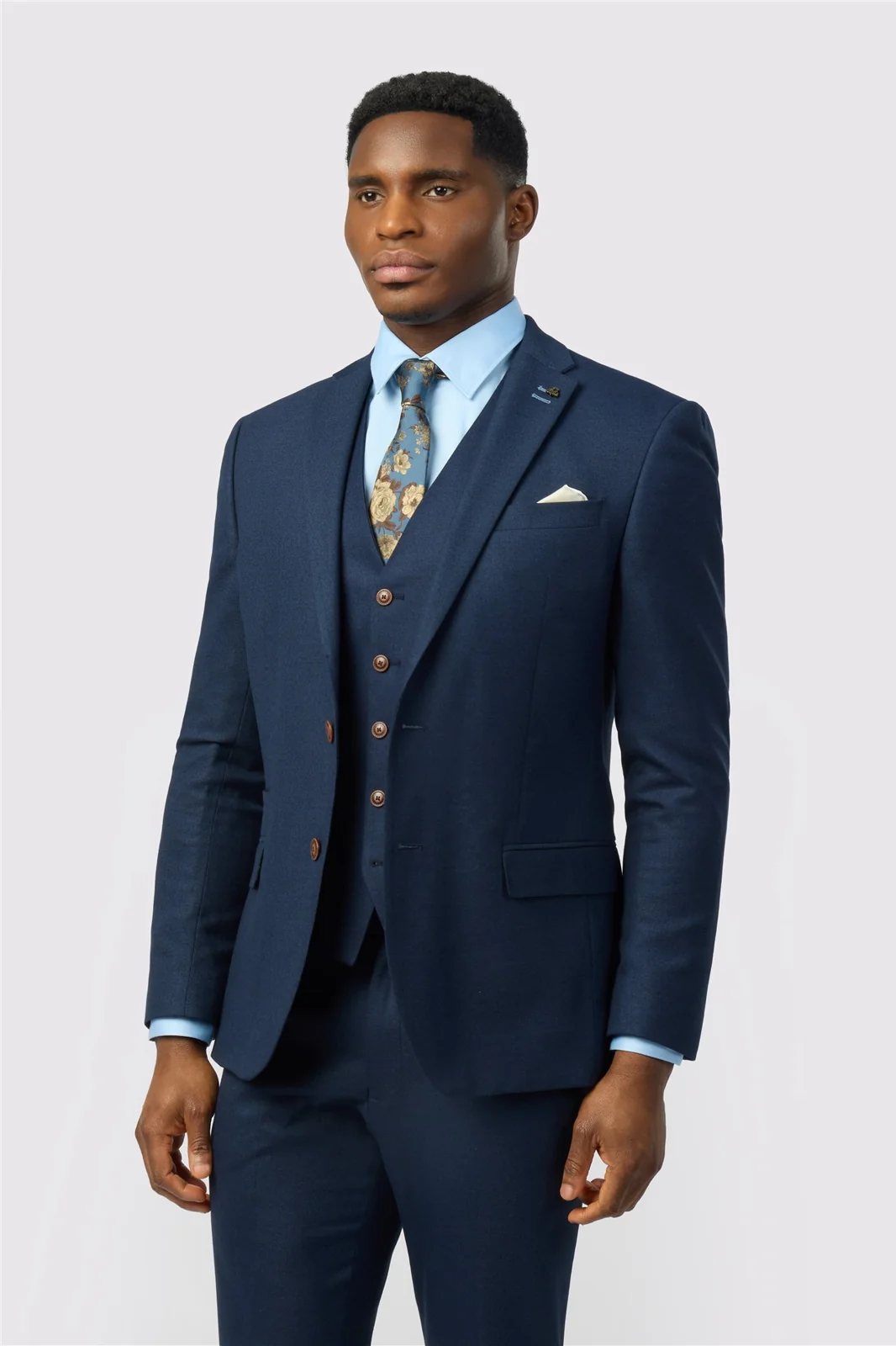 Antique Rogue Slim Fit Navy Texture Stretch Jacket primary image