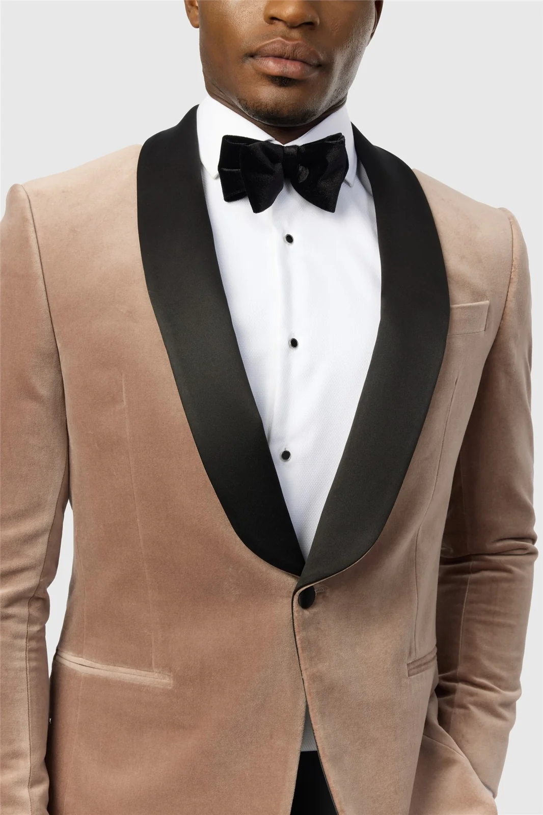 Antique Rogue Slim Fit Quinn Mink Cotton Velvet Blazer thumbnail 4