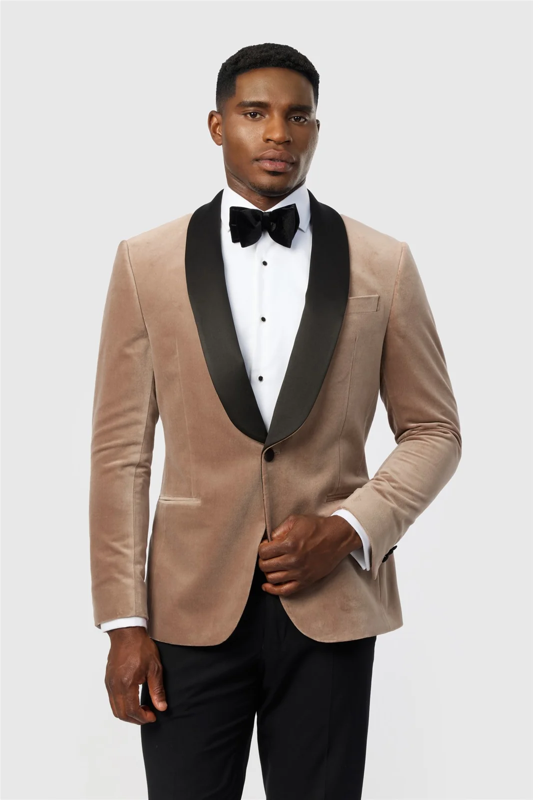 Antique Rogue Slim Fit Quinn Mink Cotton Velvet Blazer primary image
