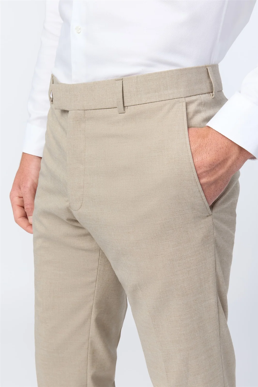 Antique Rogue Slim Fit Sand Trousers thumbnail 2