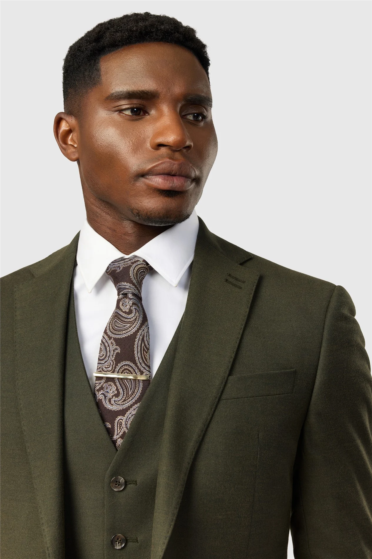 Antique Rogue Slim Fit Stretch Flannel Harley Khaki Jacket thumbnail 3